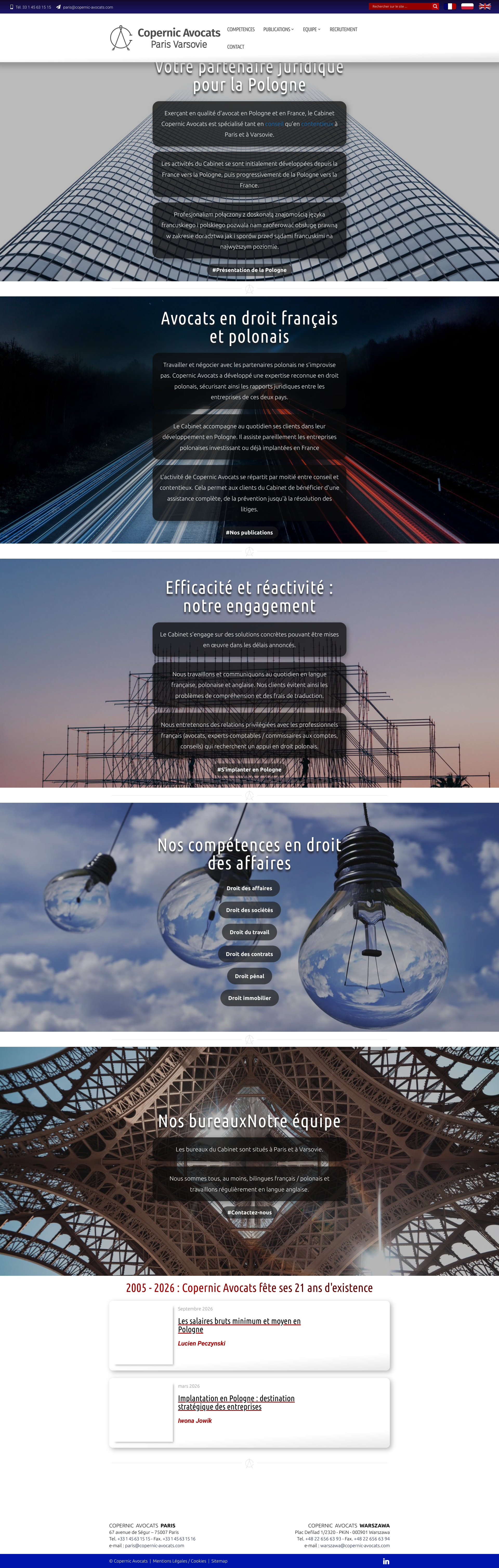 Aperçu du site