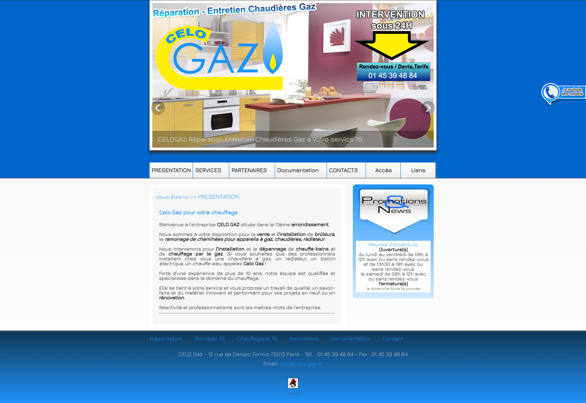 Aperçu du site
