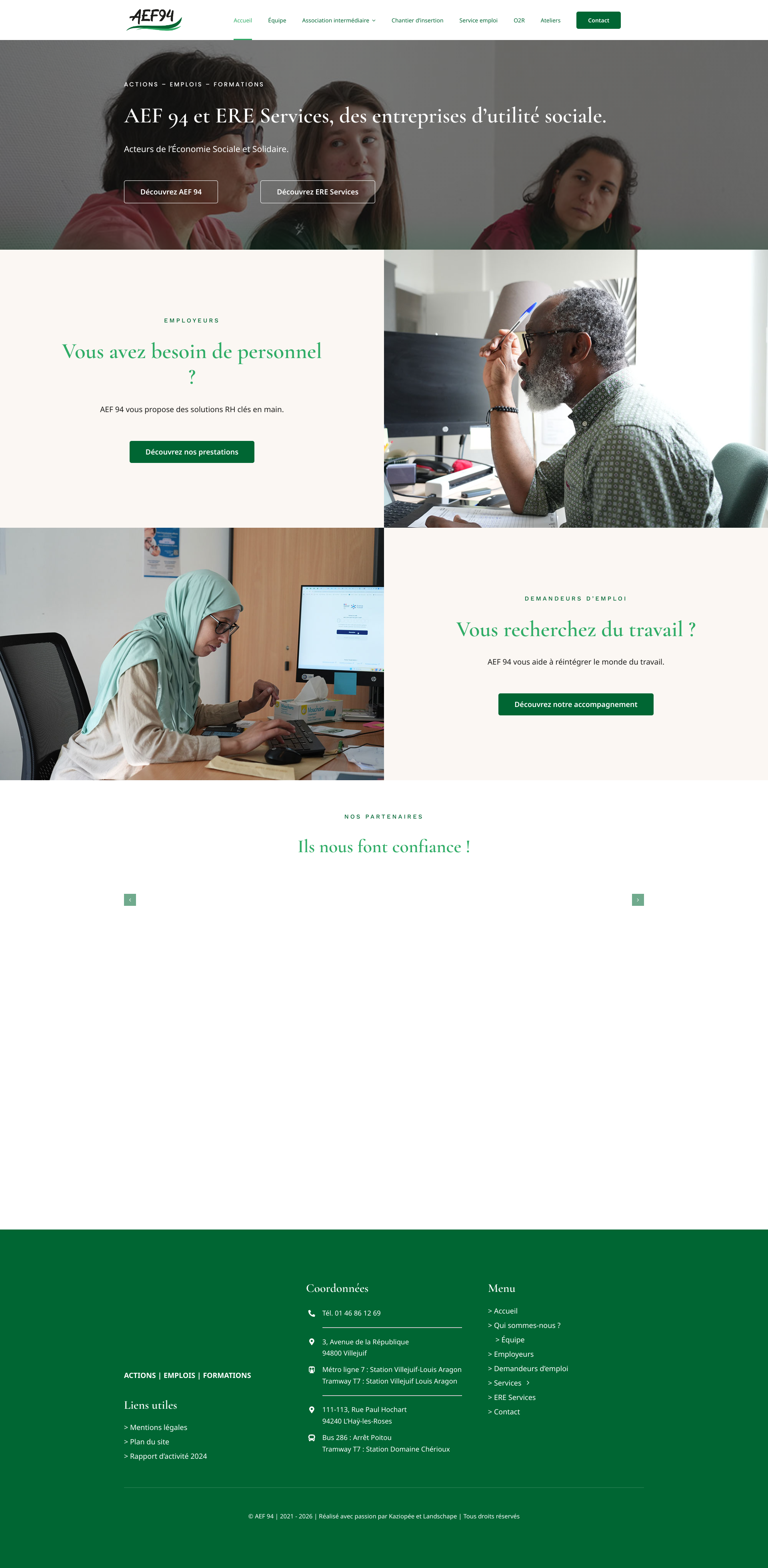 Aperçu du site