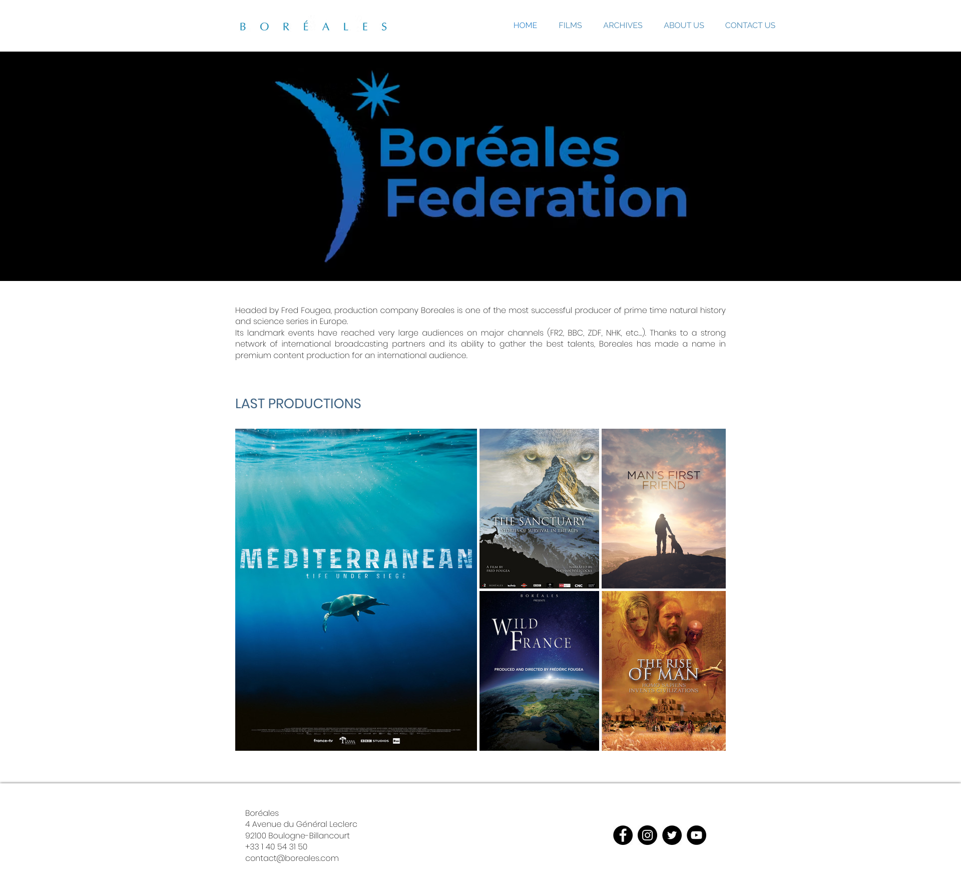 Aperçu du site