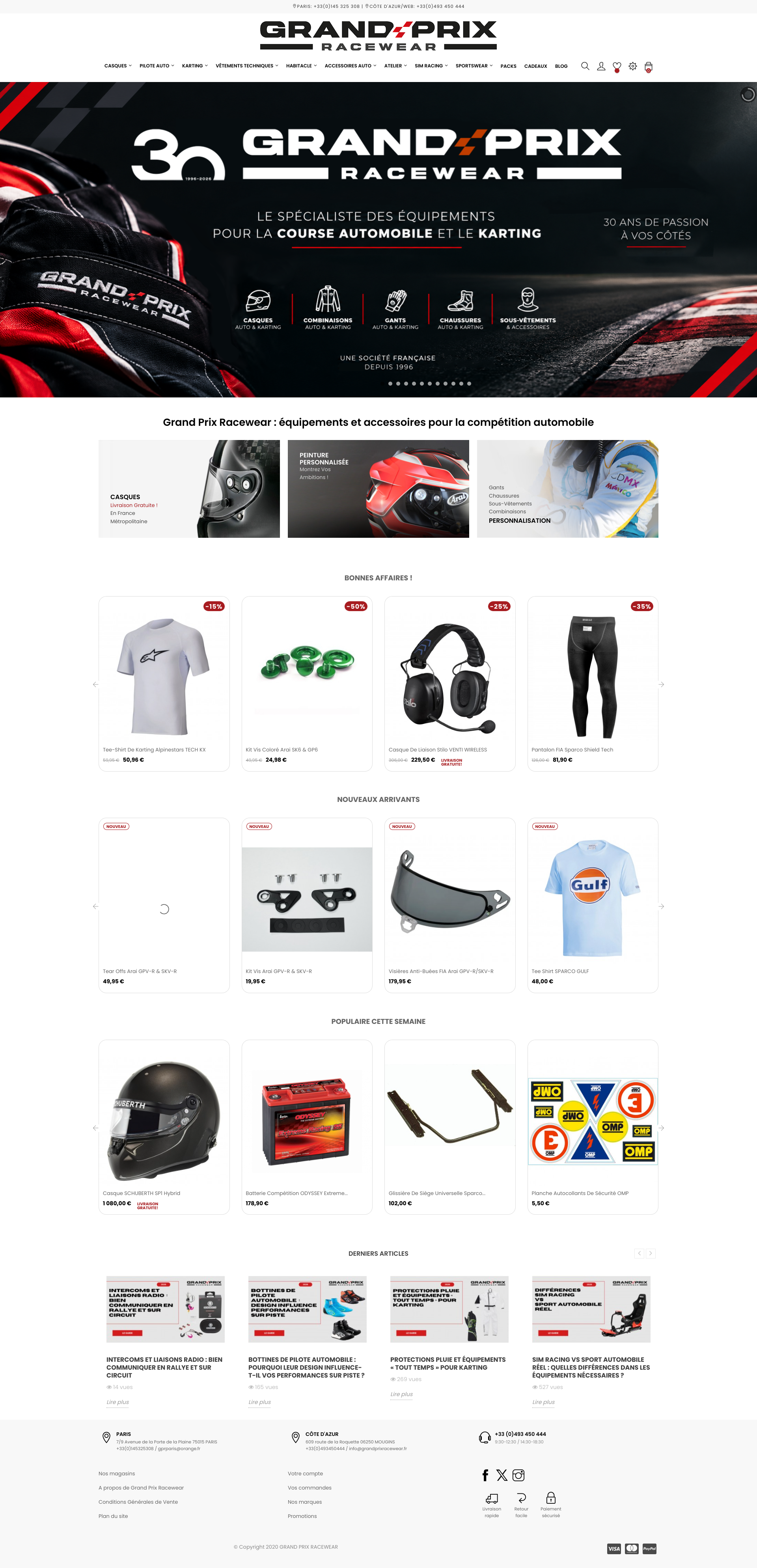 Aperçu du site