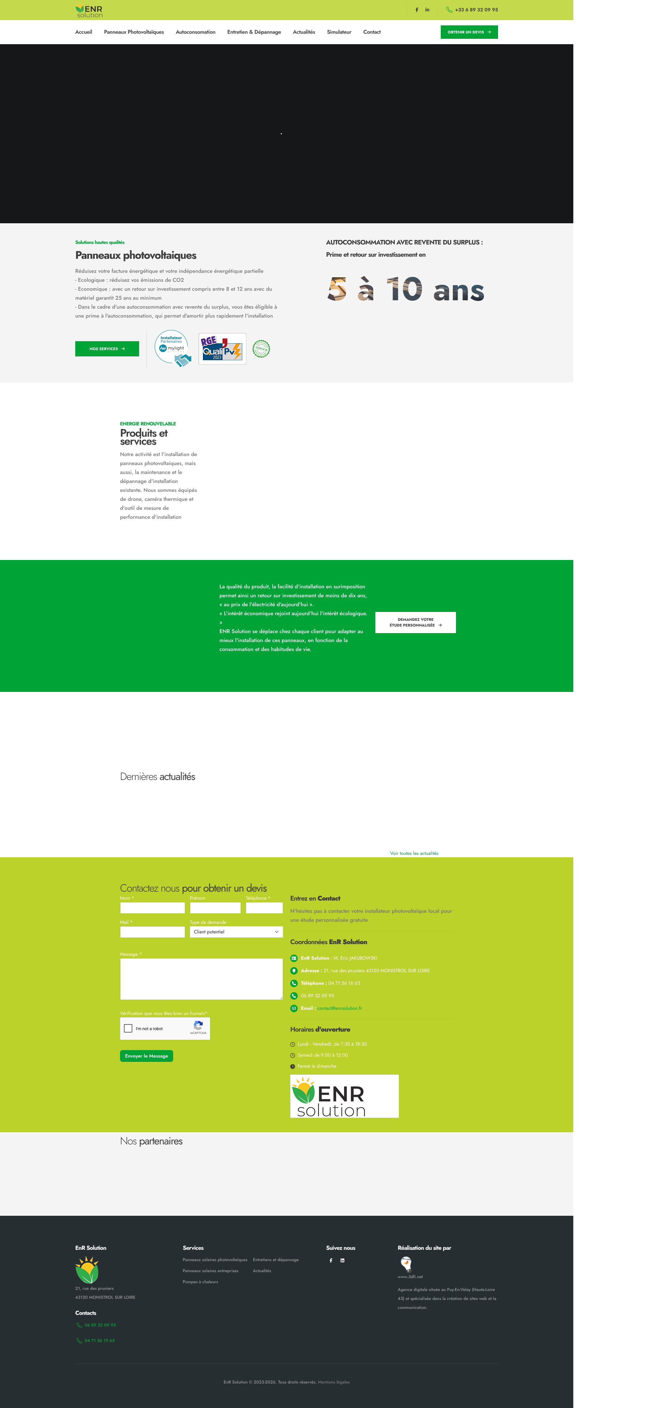 Aperçu du site