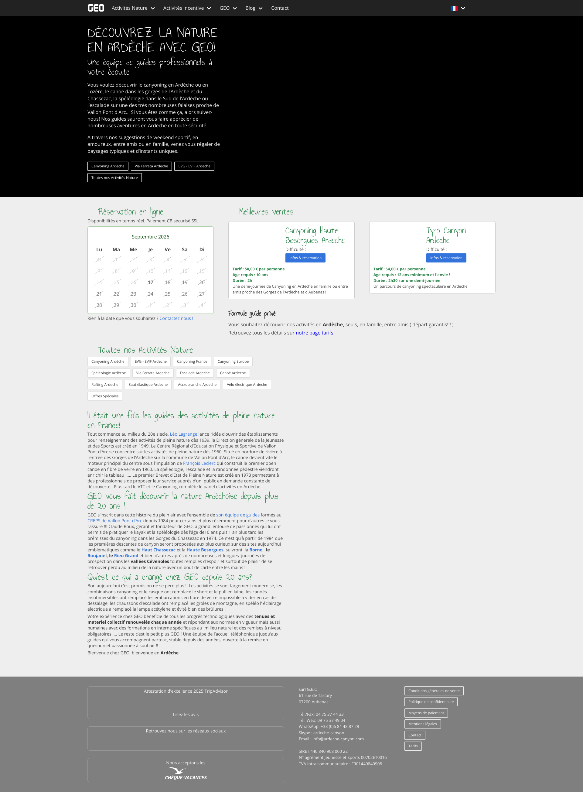 Aperçu du site