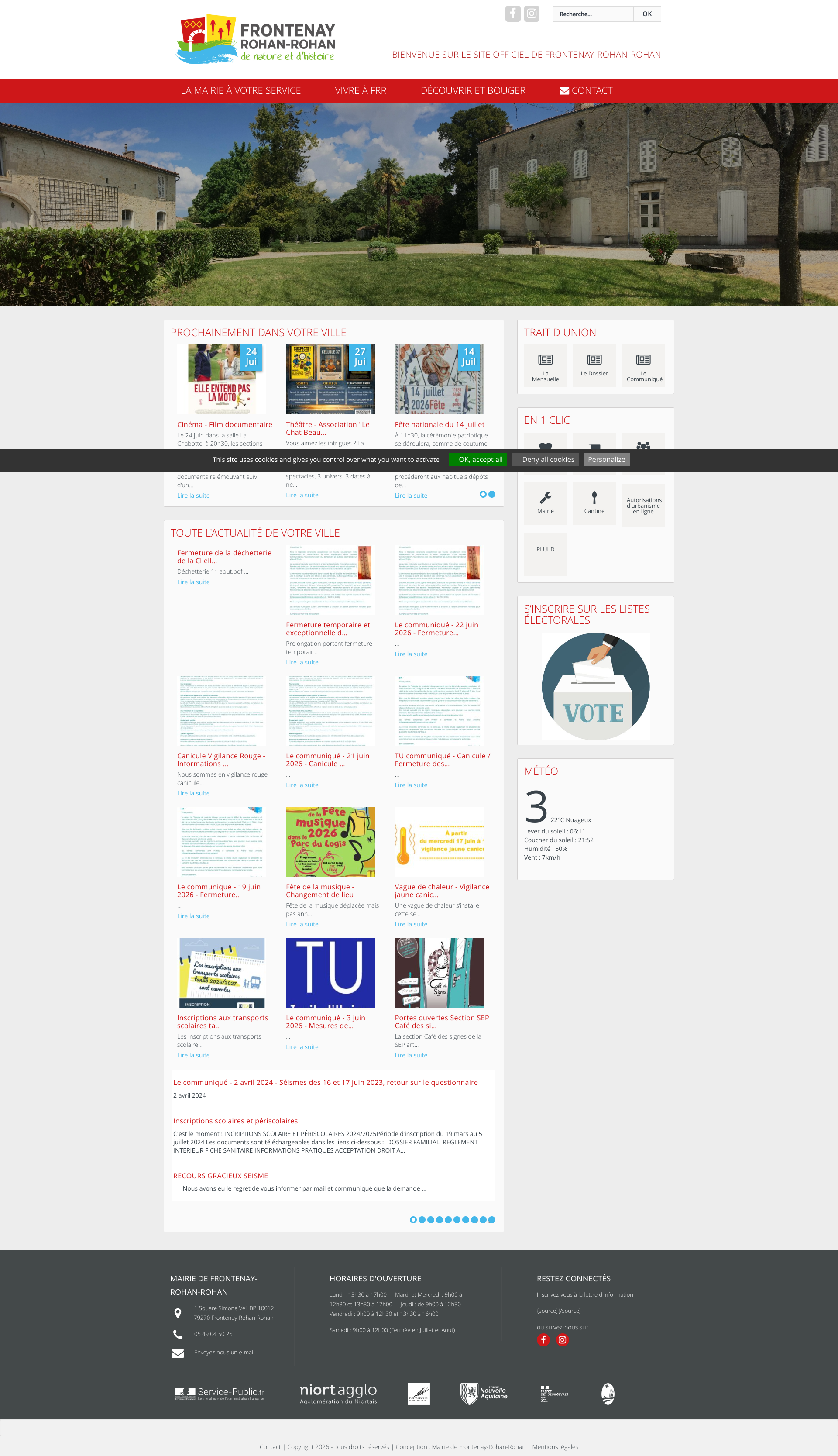 Aperçu du site