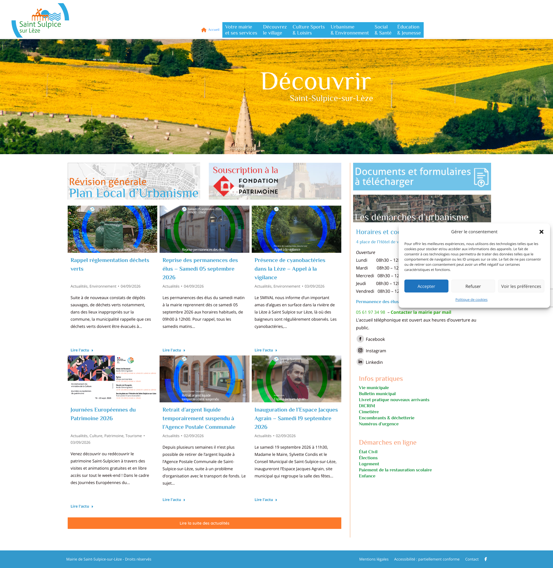 Aperçu du site