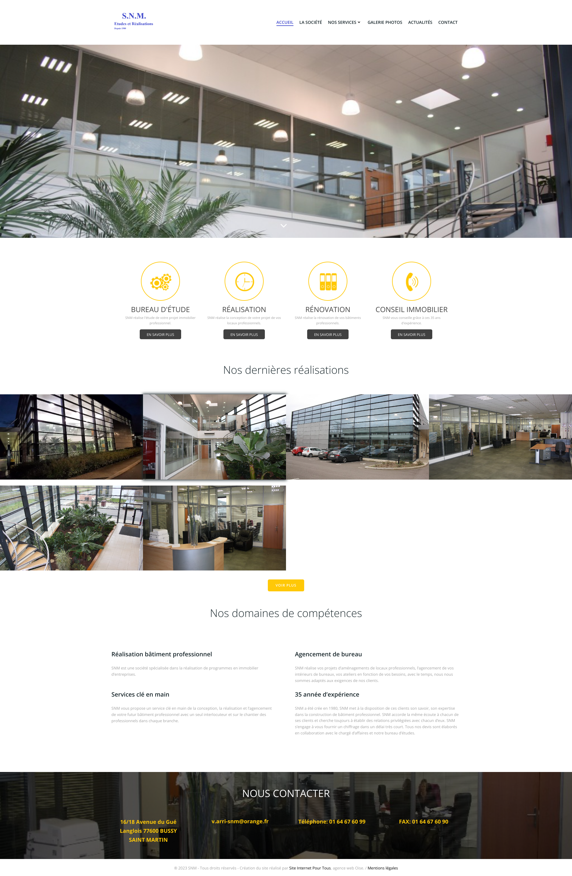 Aperçu du site