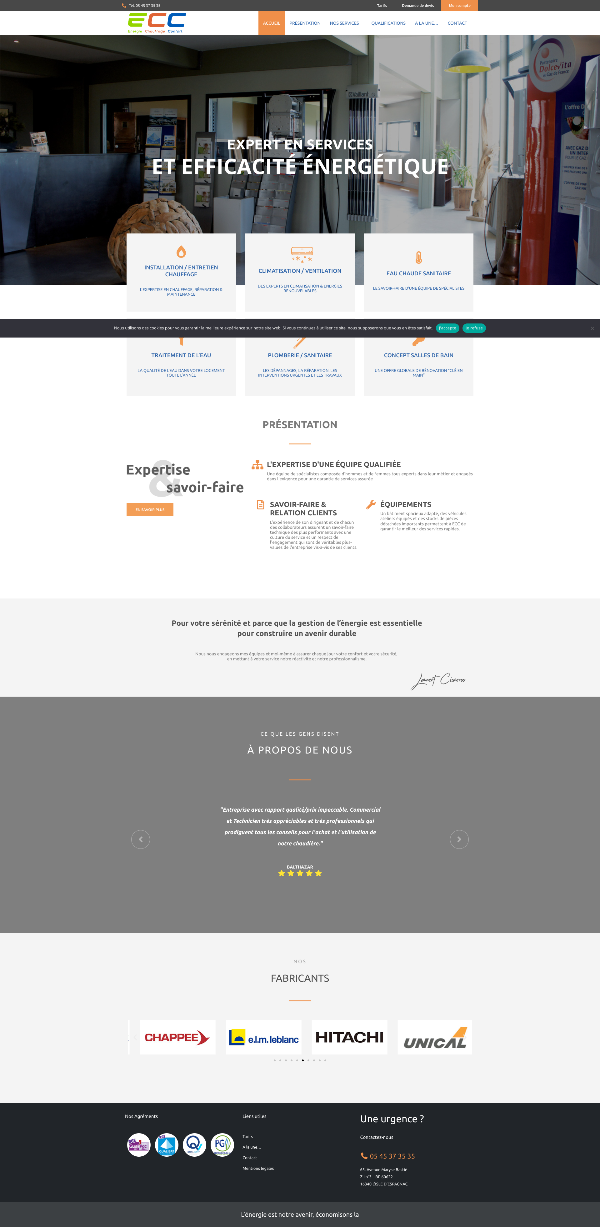 Aperçu du site
