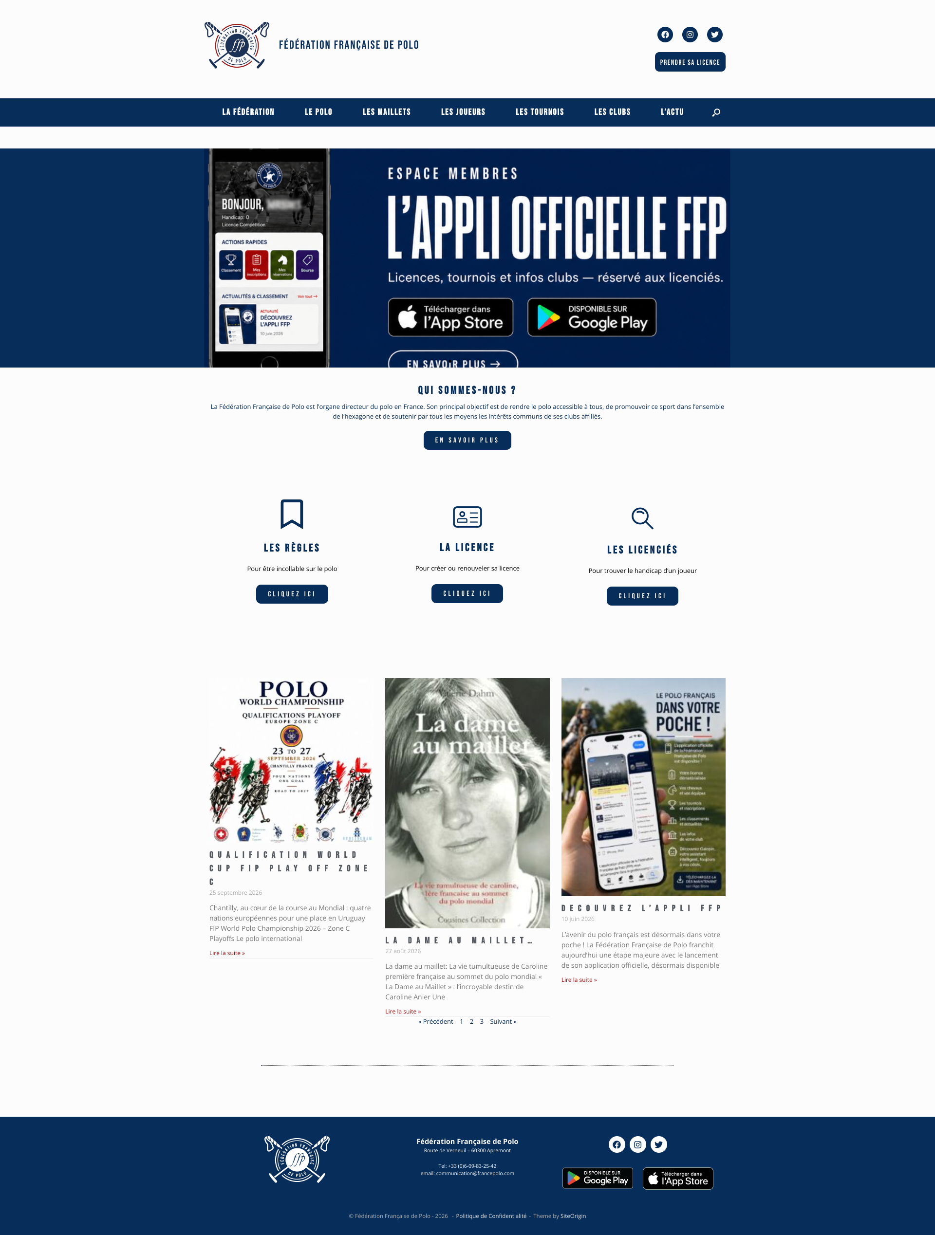 Aperçu du site