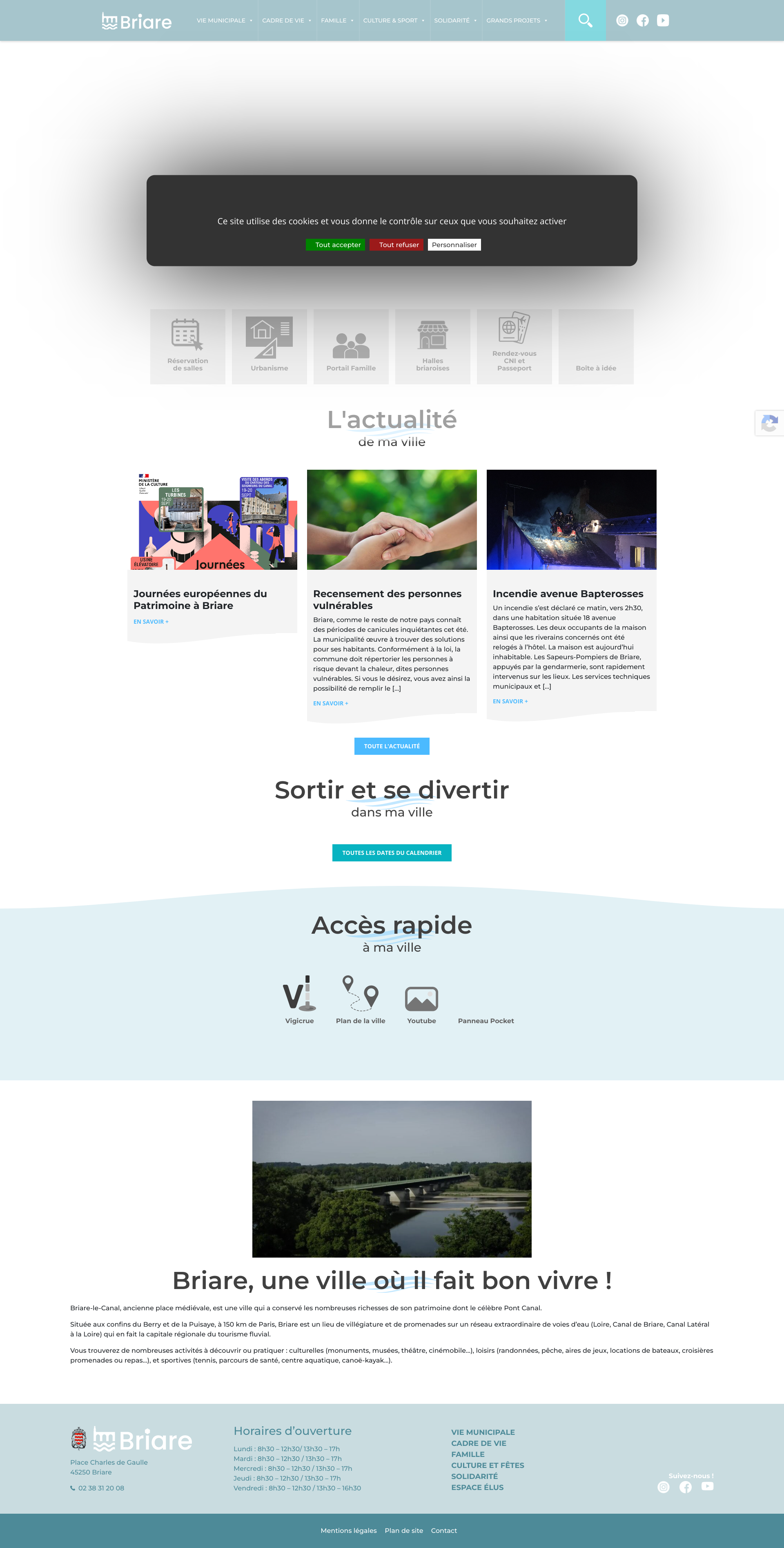 Aperçu du site