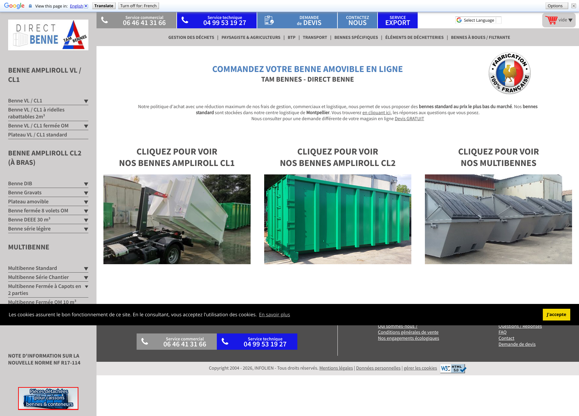 Aperçu du site