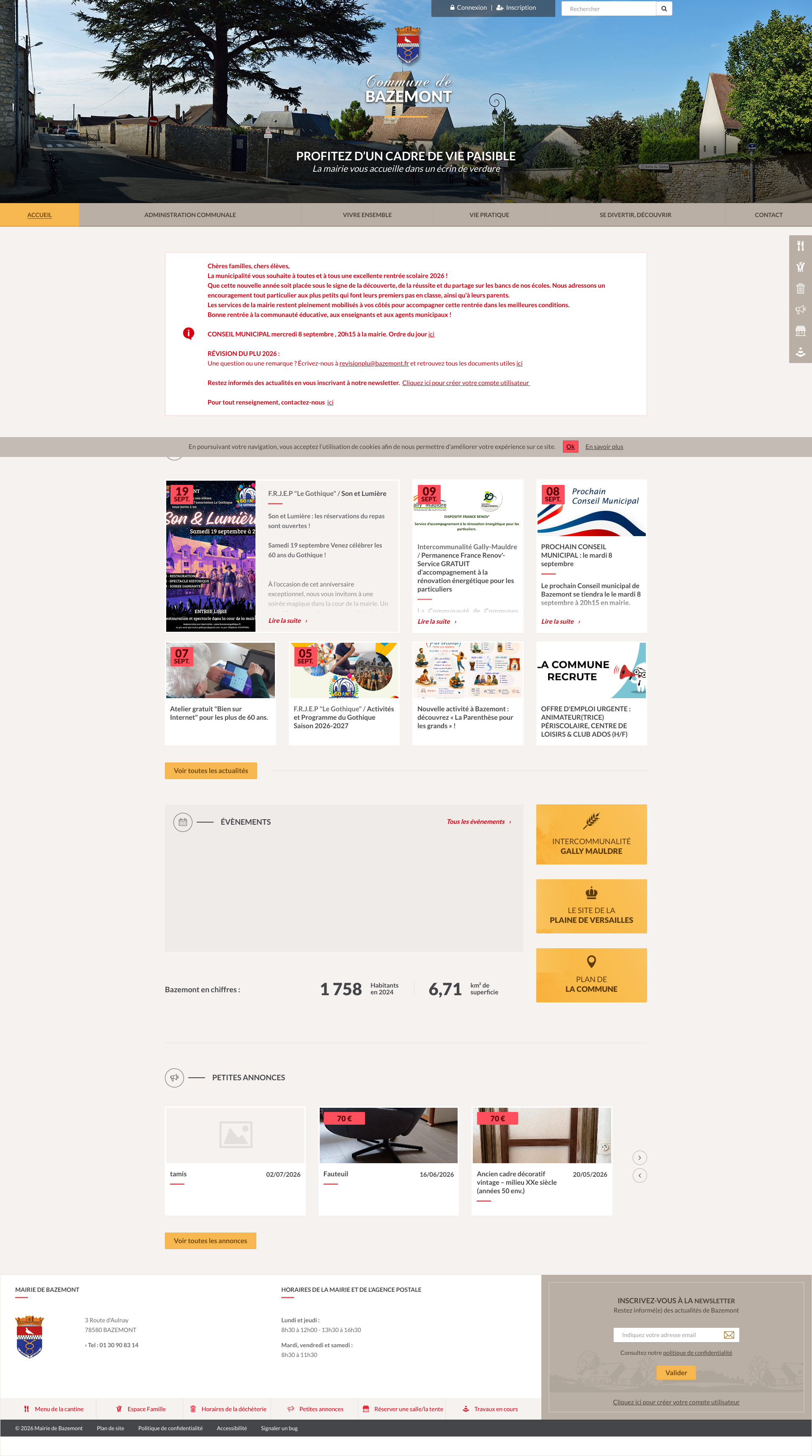 Aperçu du site