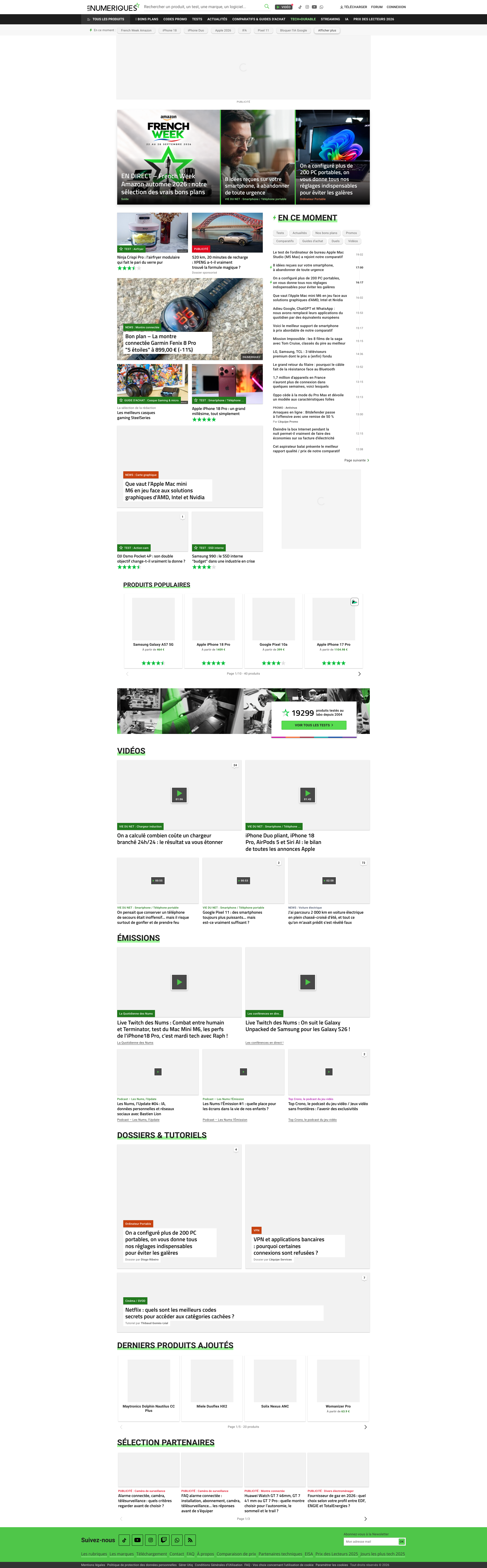 Aperçu du site