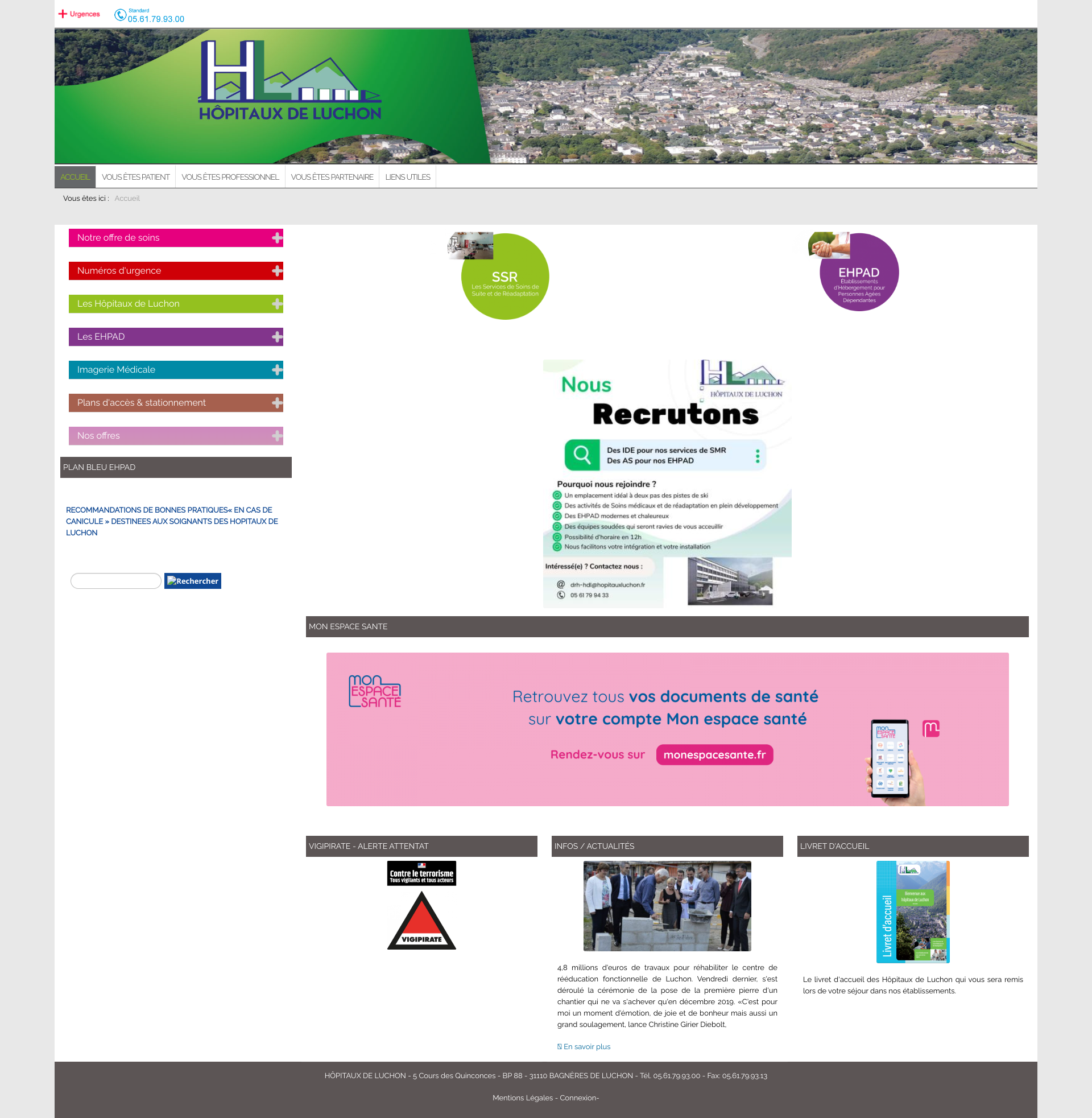 Aperçu du site