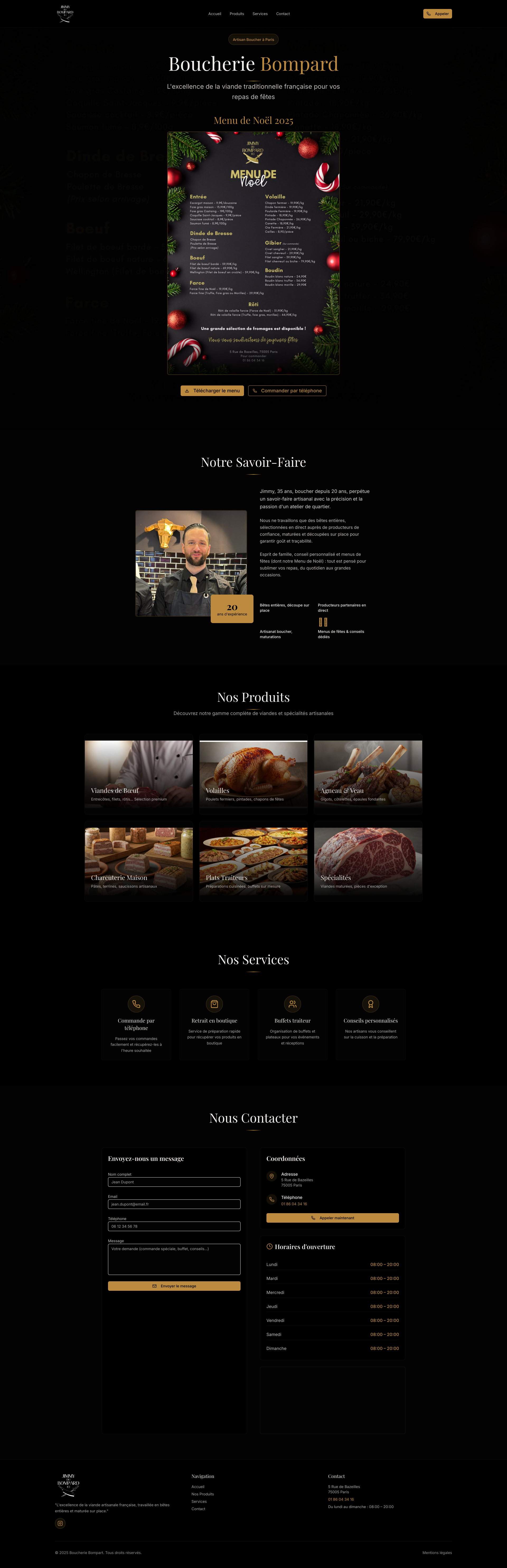 Aperçu du site