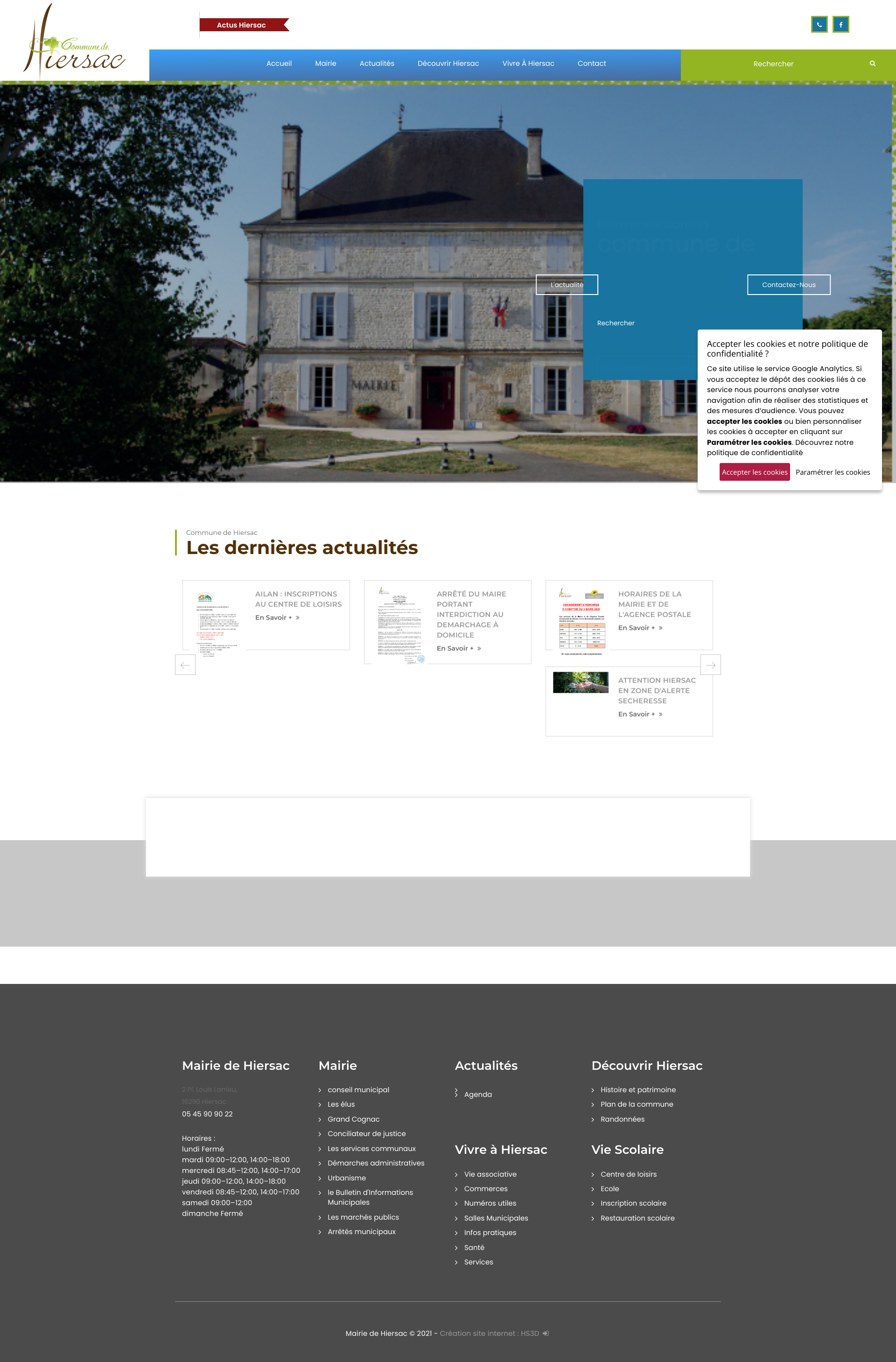 Aperçu du site