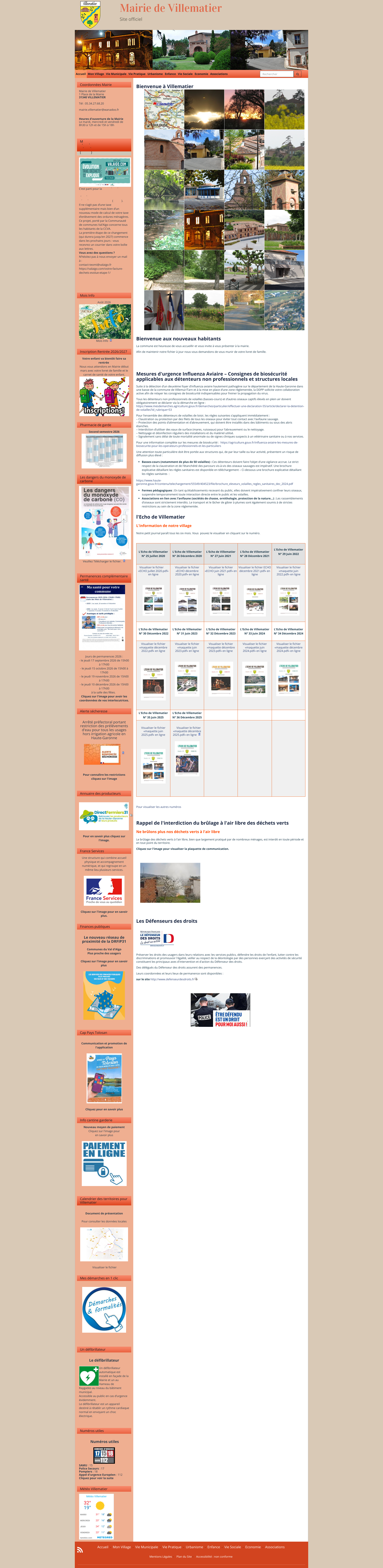 Aperçu du site