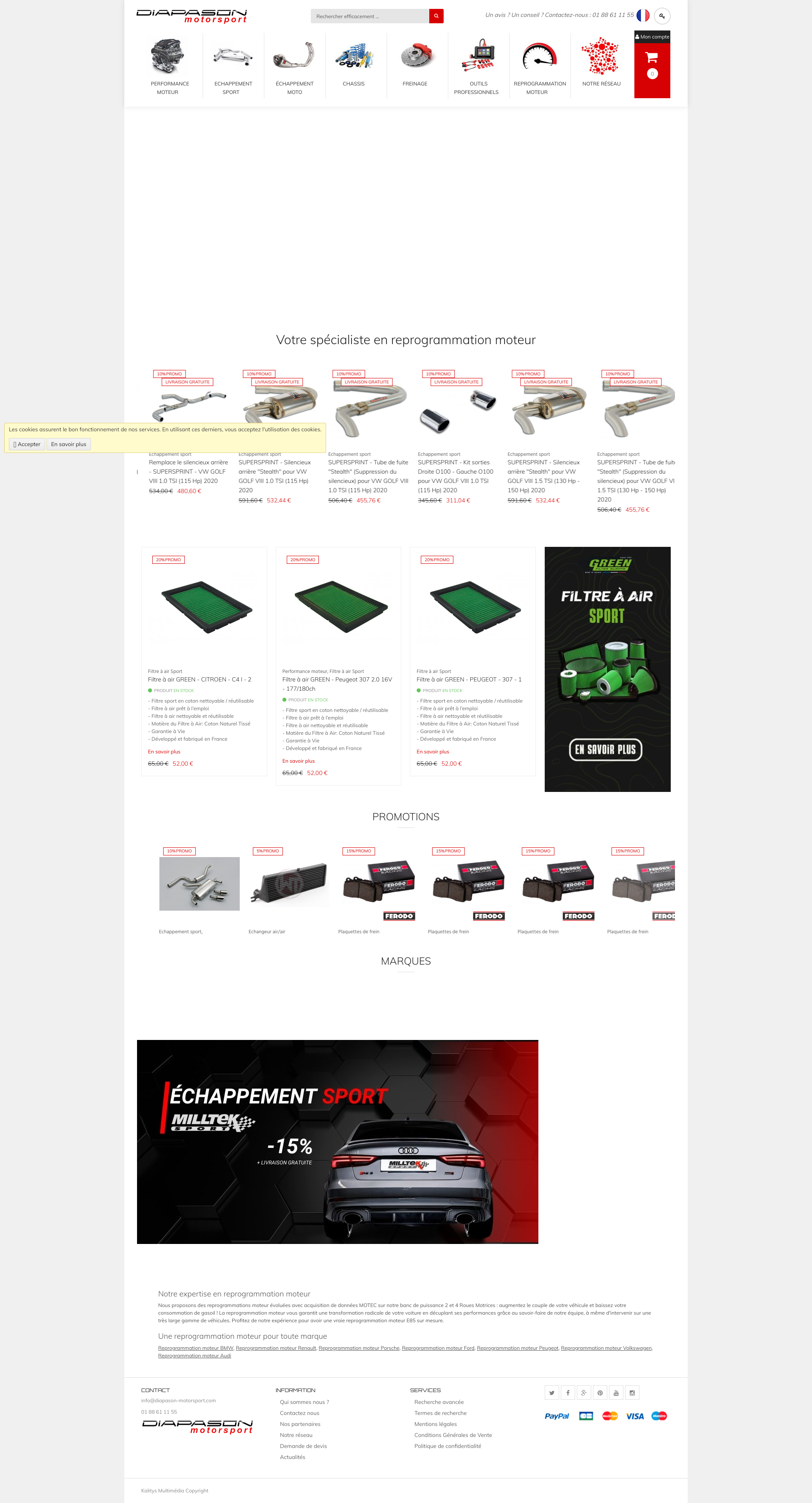 Aperçu du site