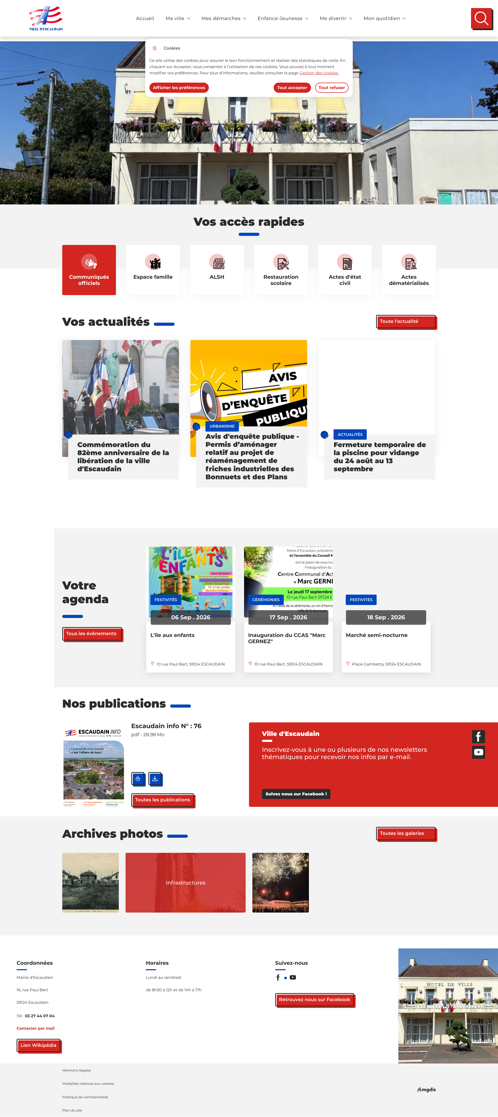 Aperçu du site