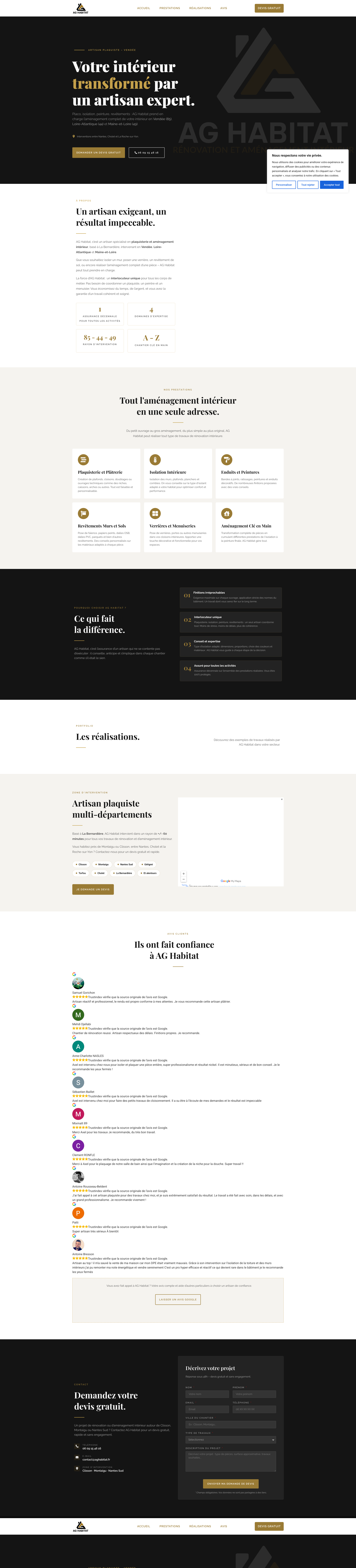 Aperçu du site