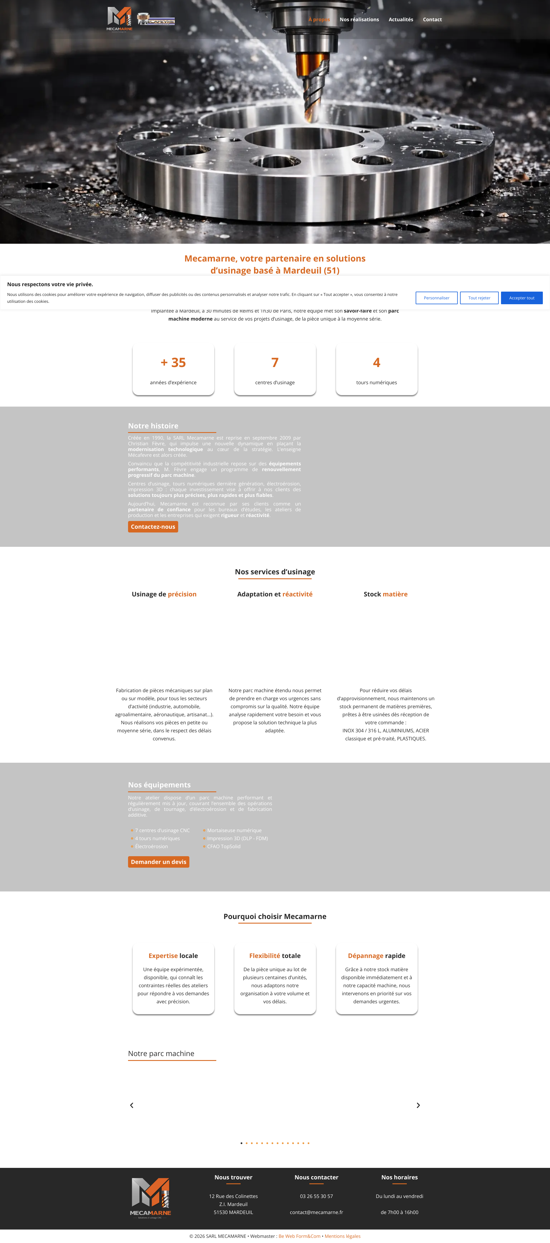 Aperçu du site