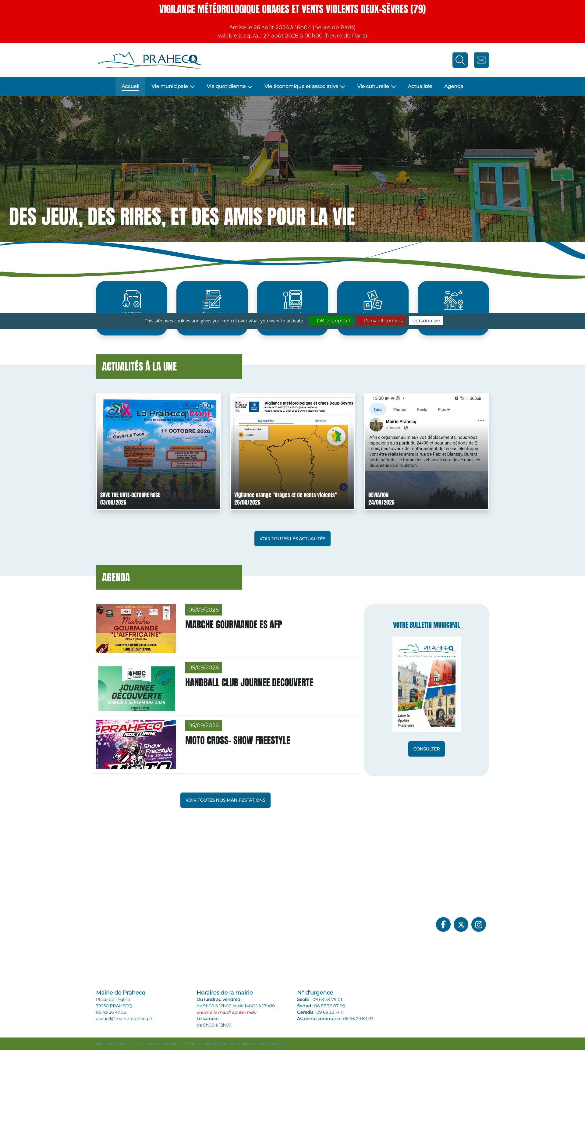 Aperçu du site