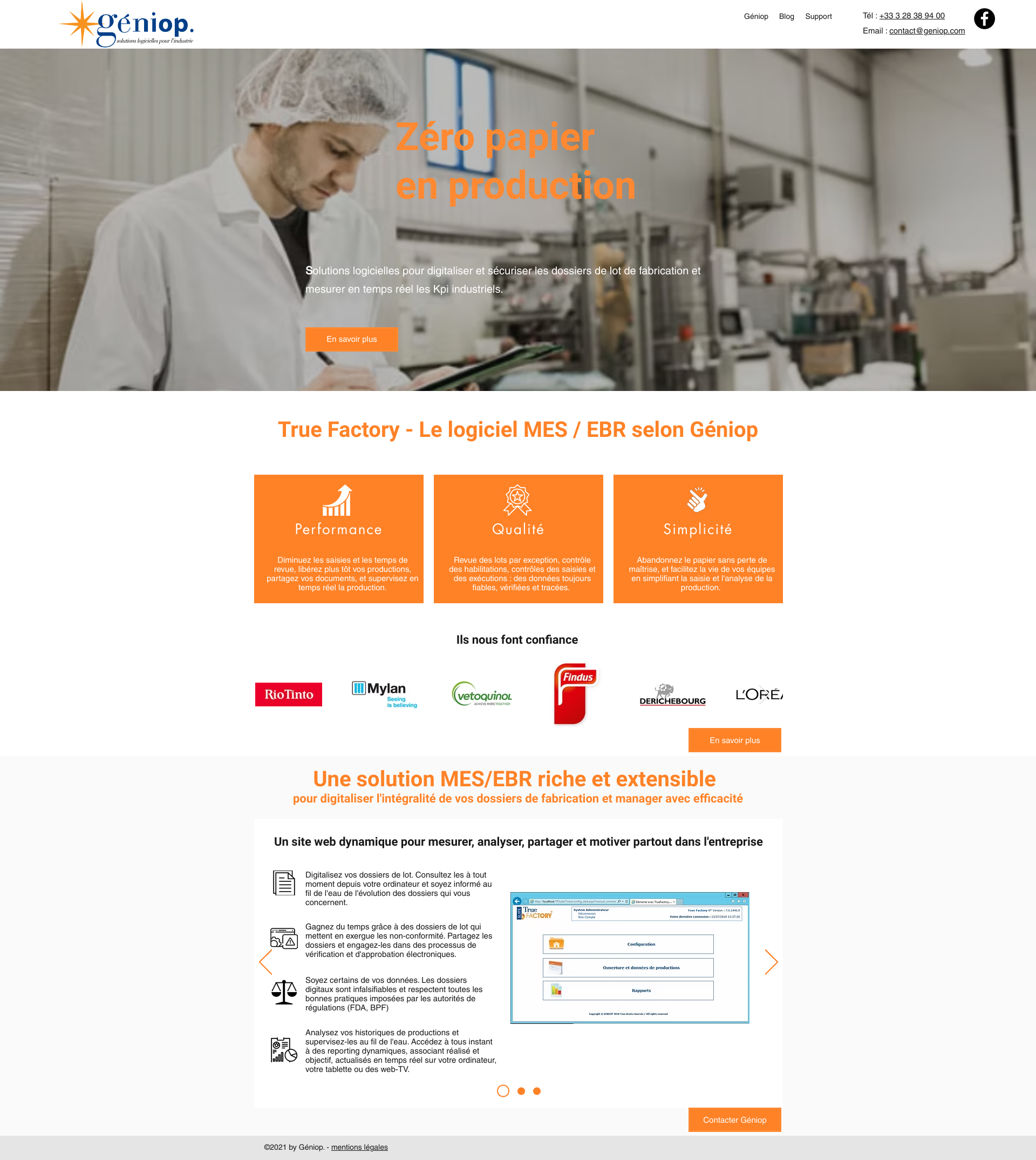 Aperçu du site