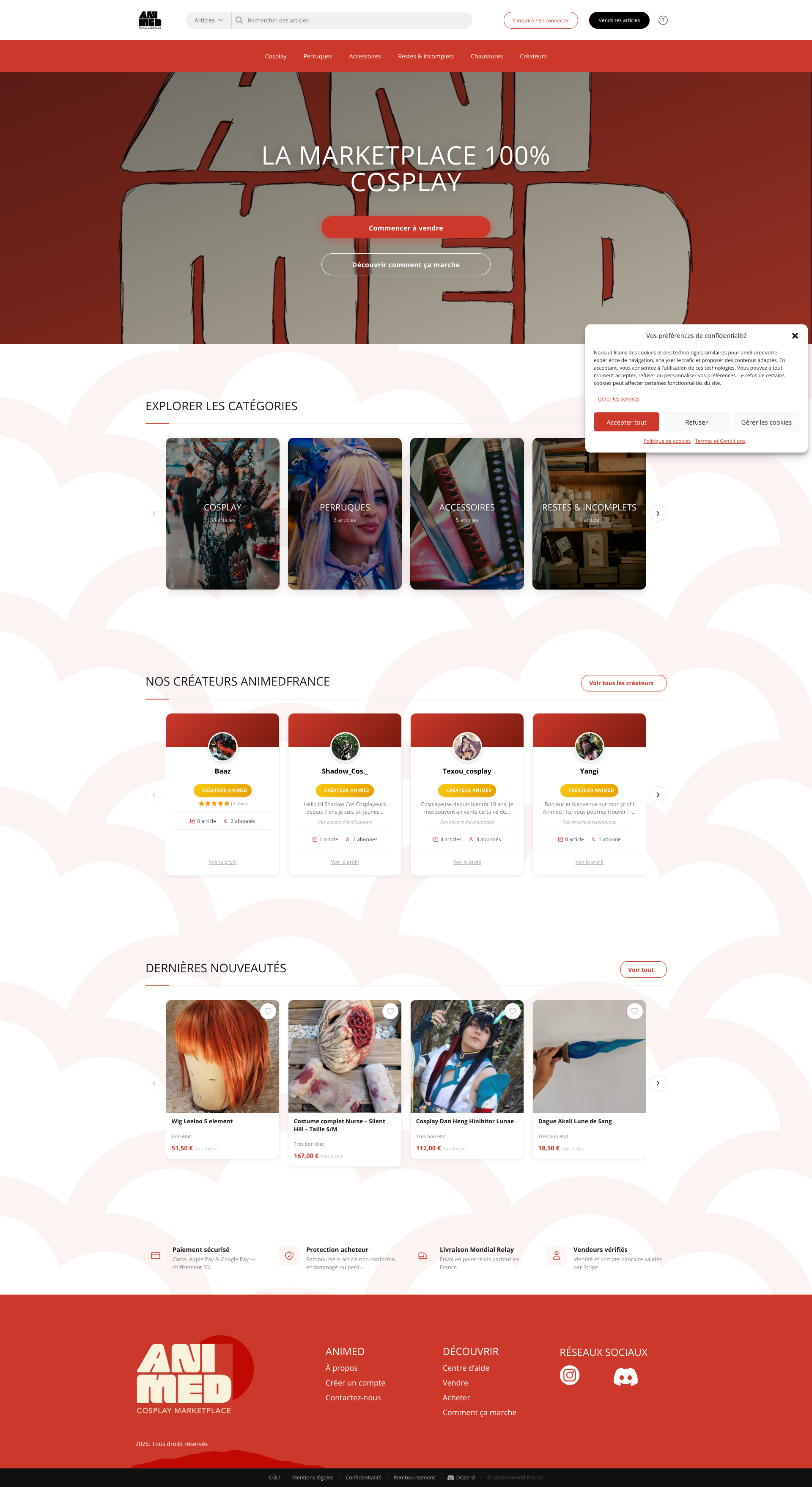 Aperçu du site