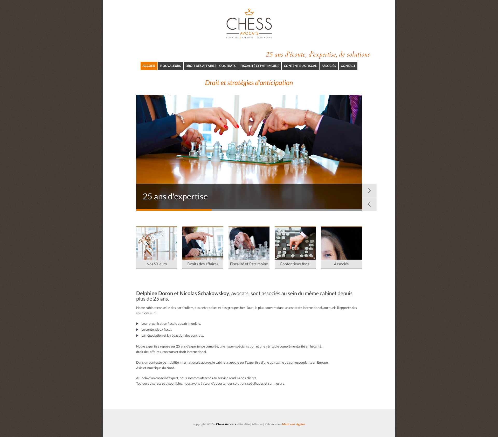 Aperçu du site