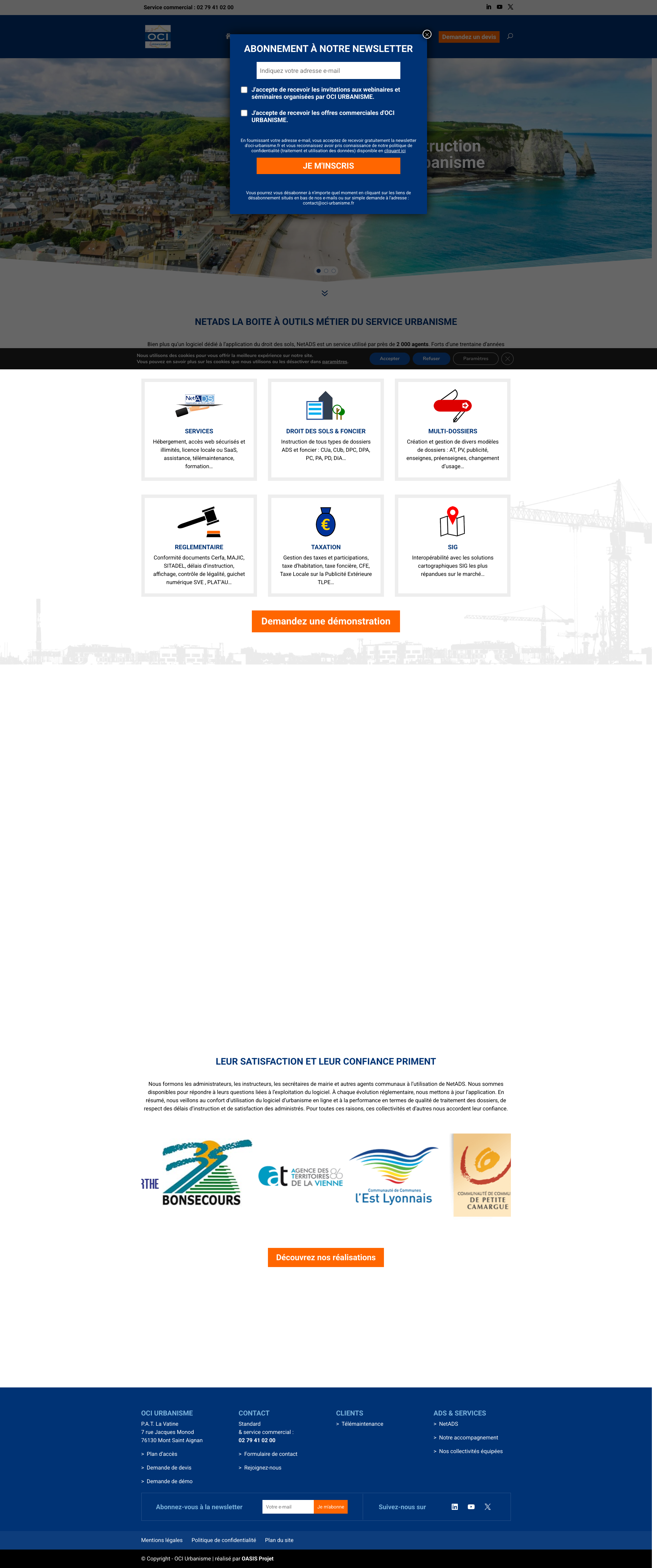 Aperçu du site