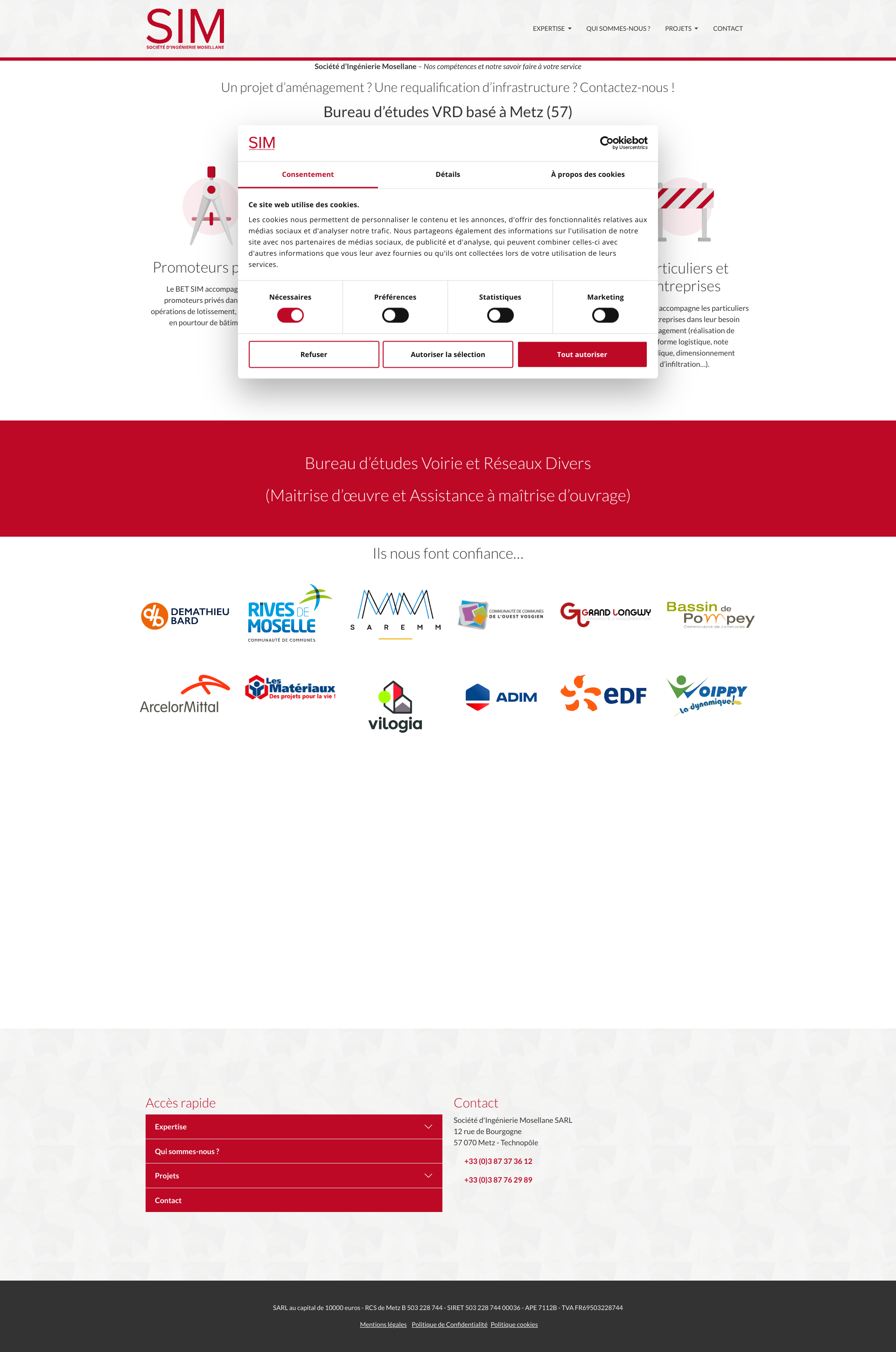 Aperçu du site