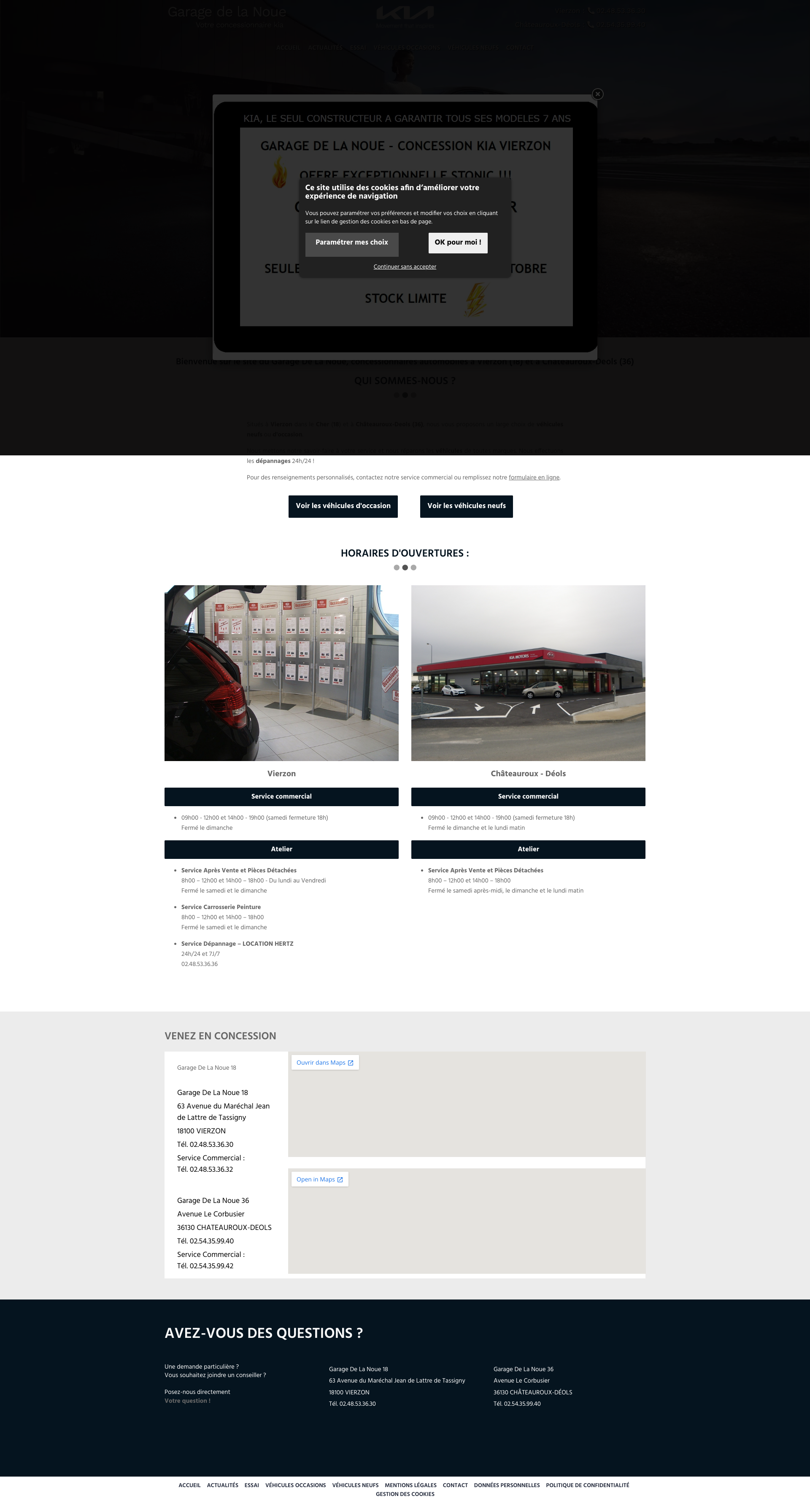 Aperçu du site