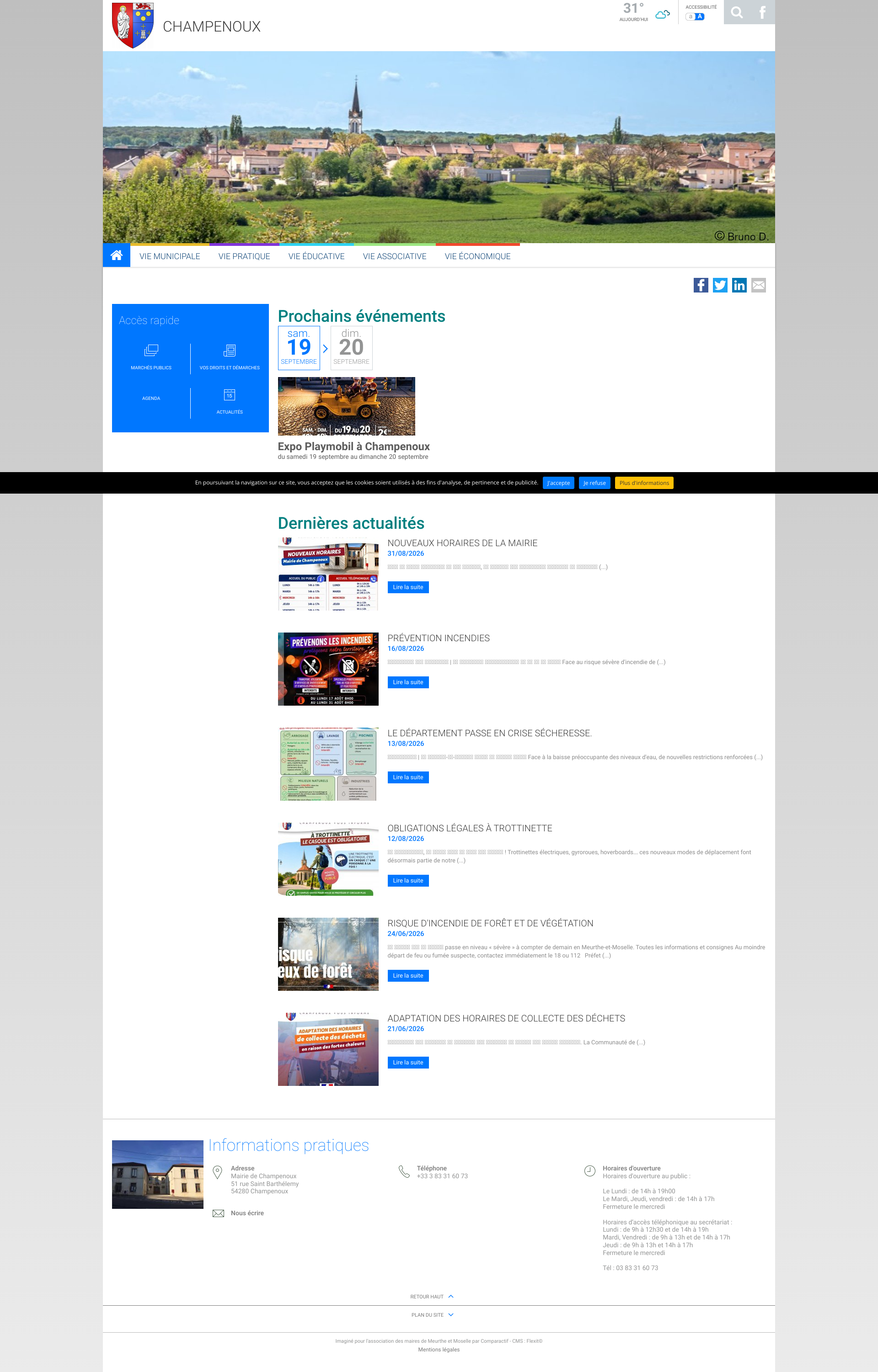 Aperçu du site