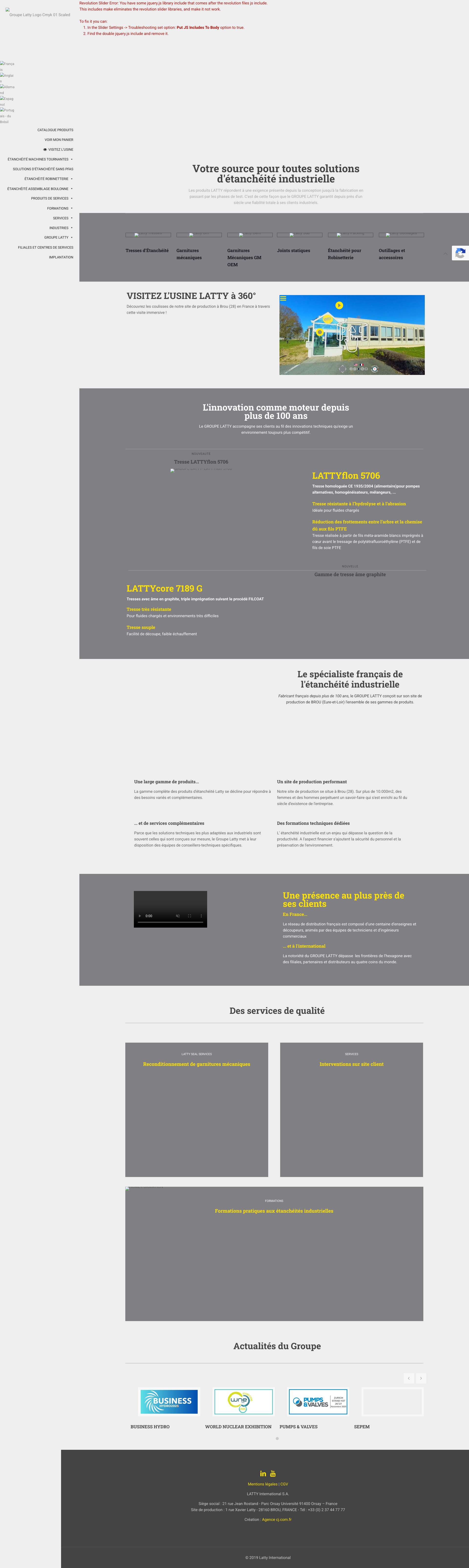 Aperçu du site