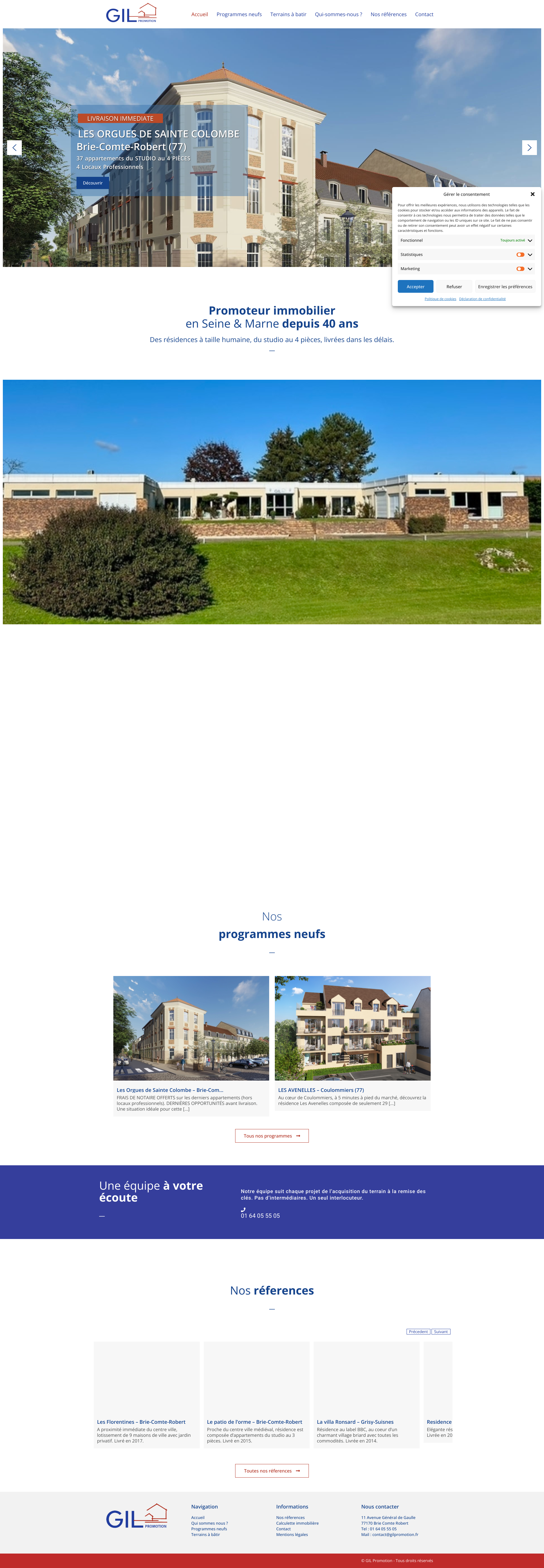 Aperçu du site