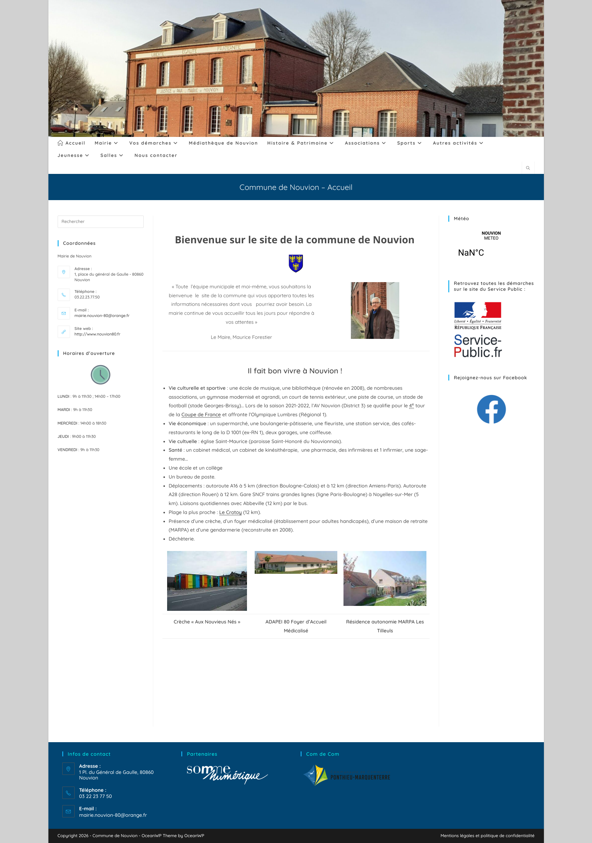 Aperçu du site