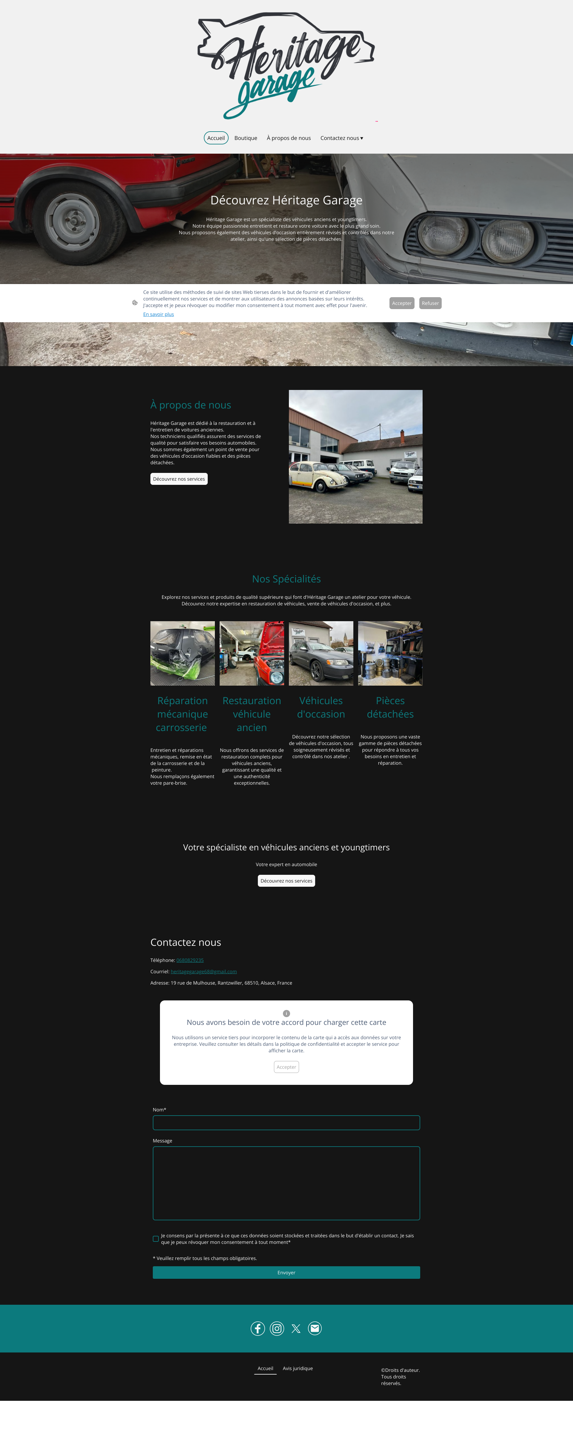 Aperçu du site