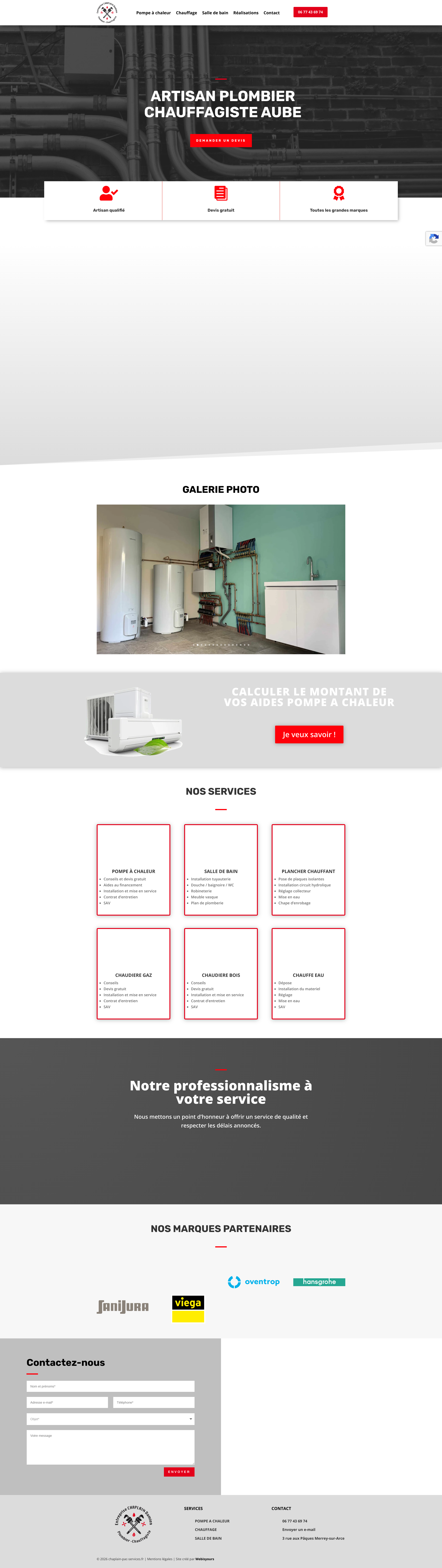 Aperçu du site