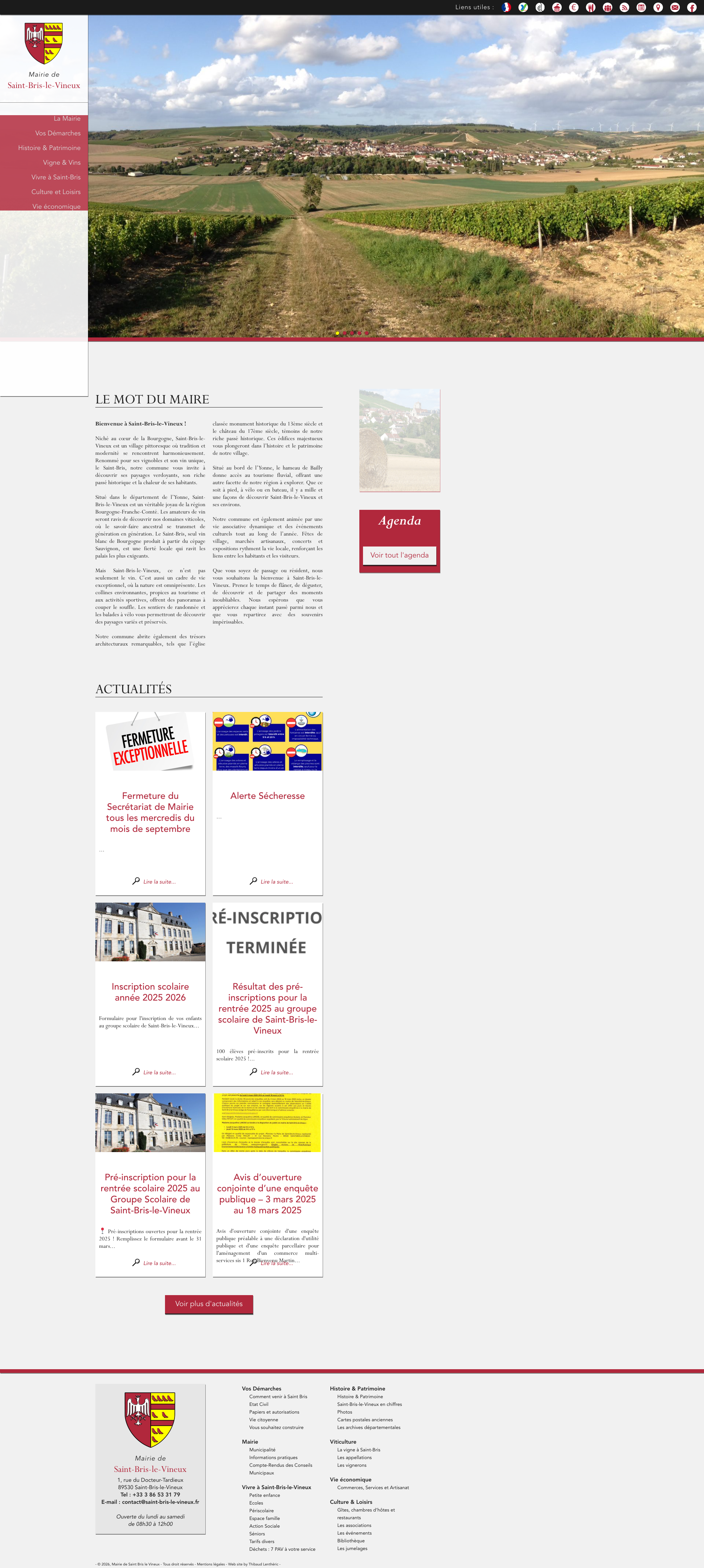 Aperçu du site