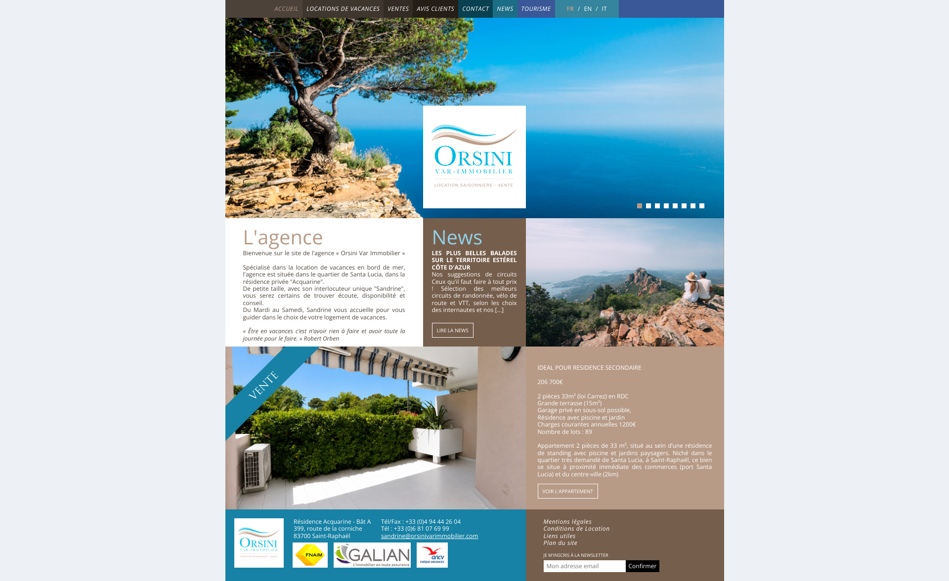 Aperçu du site
