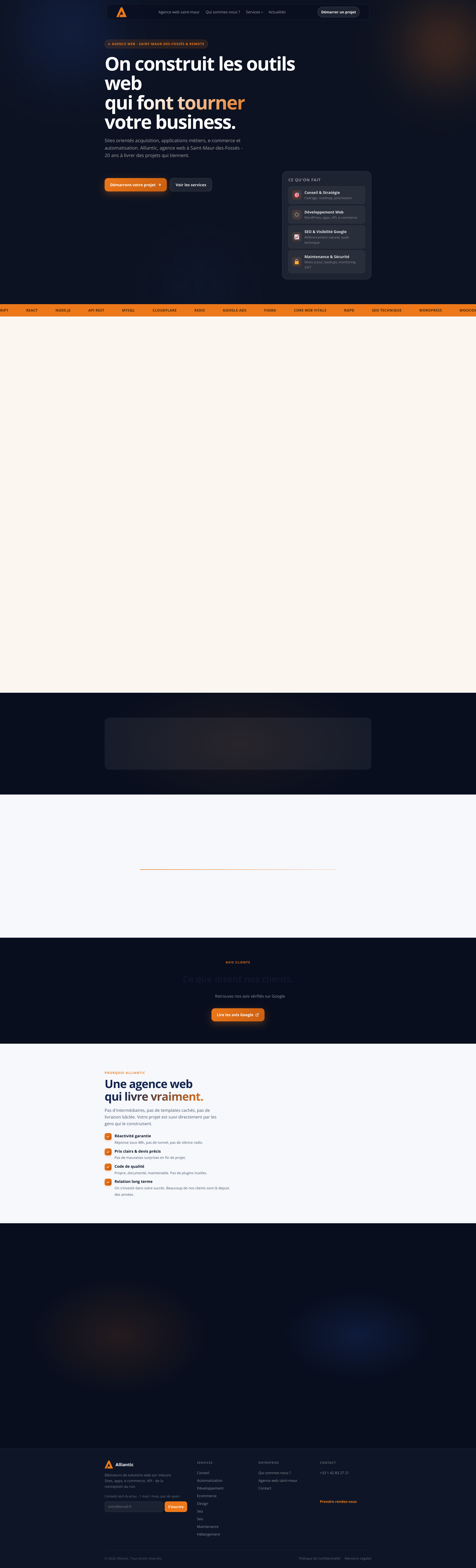 Aperçu du site
