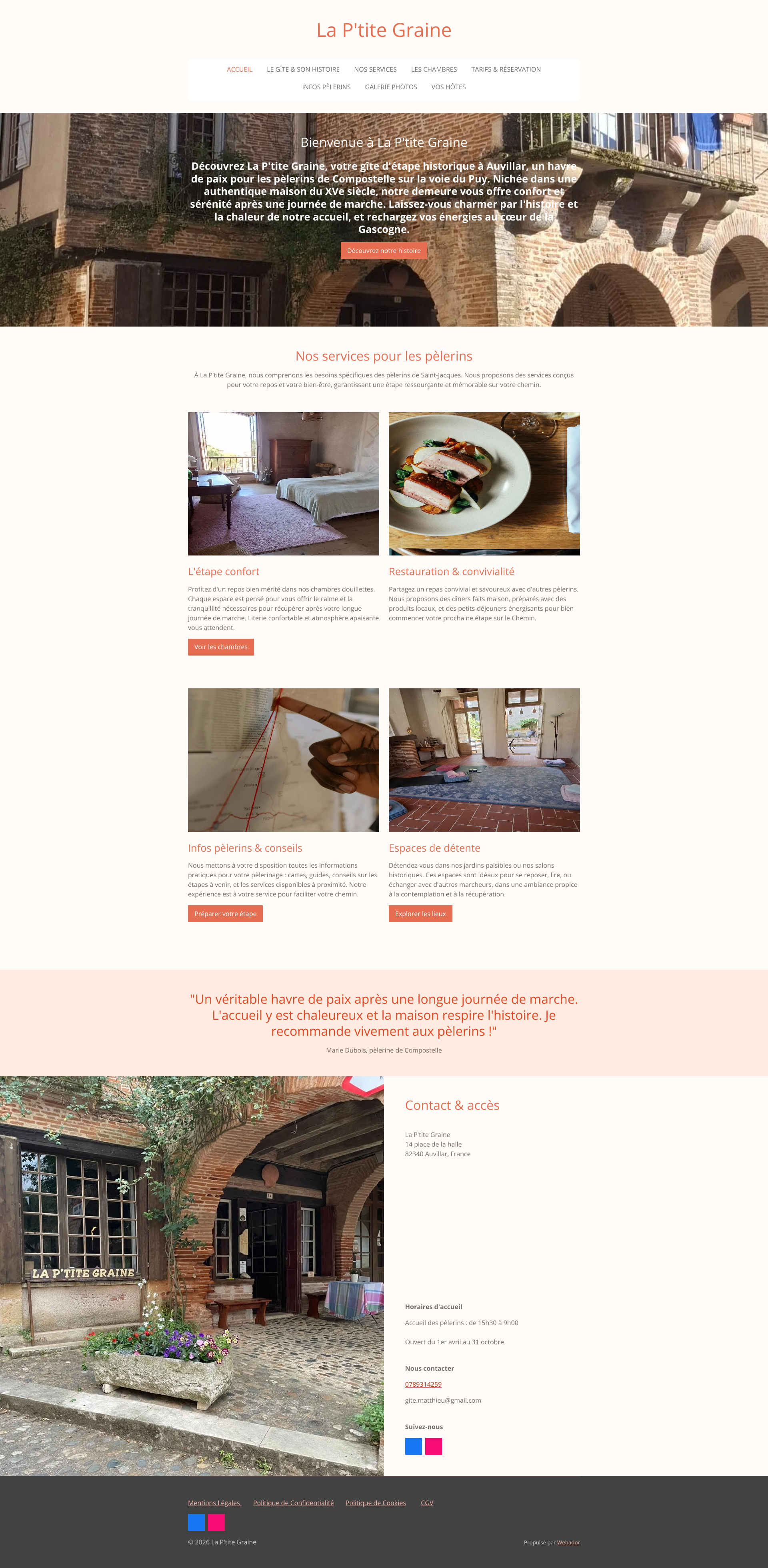 Aperçu du site