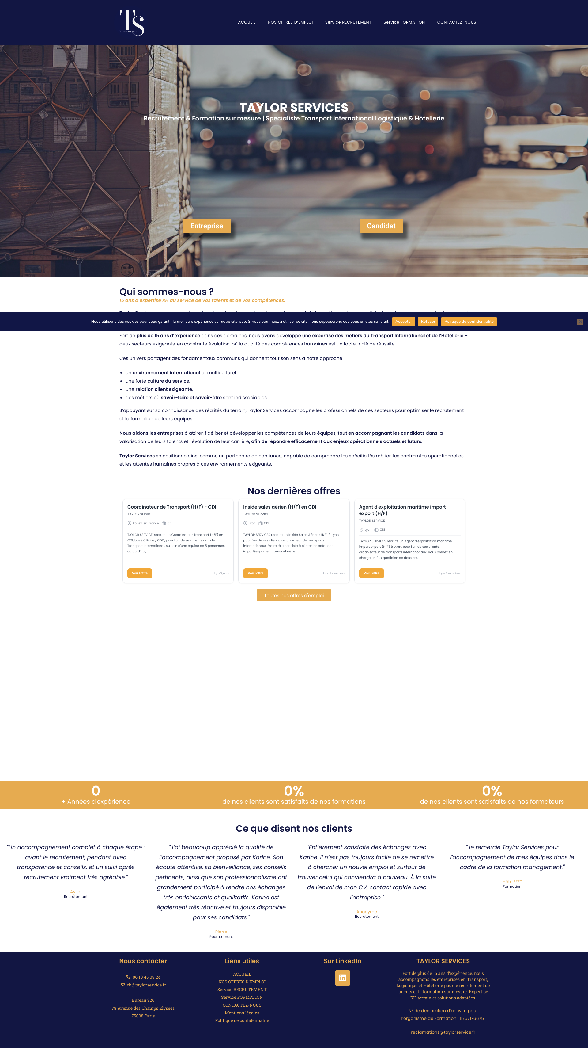 Aperçu du site