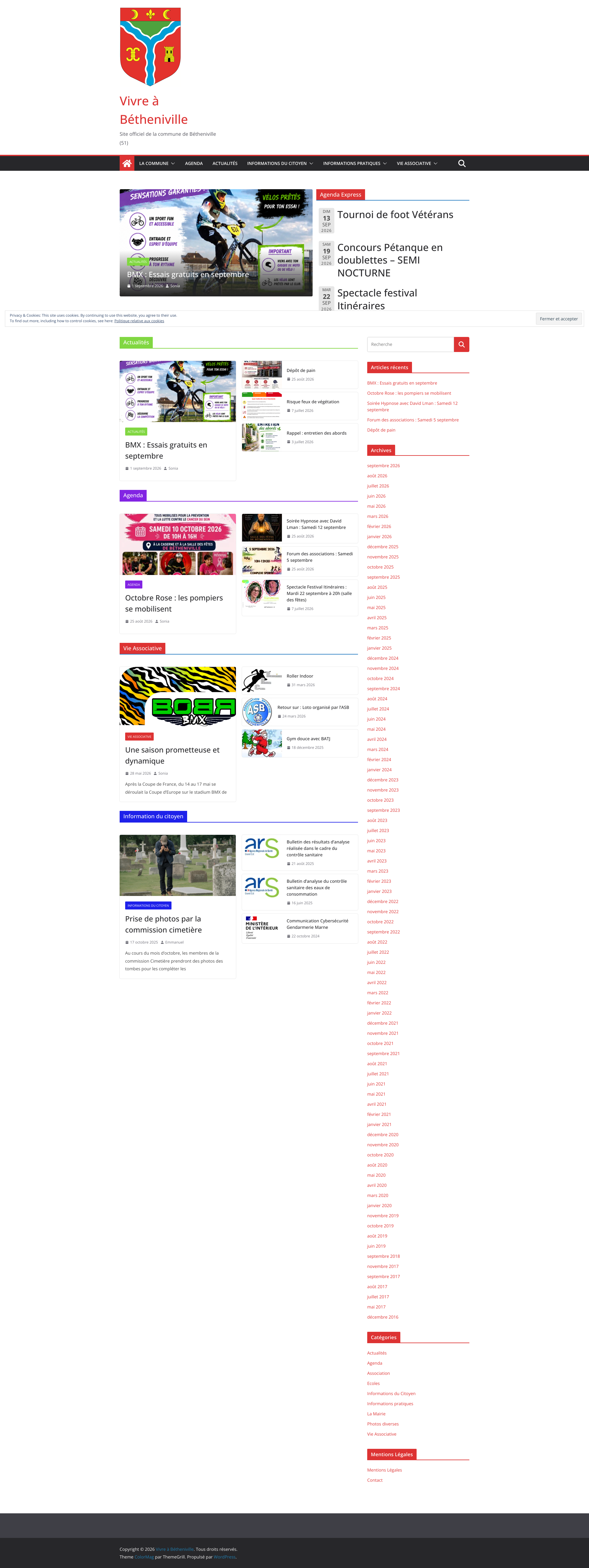 Aperçu du site