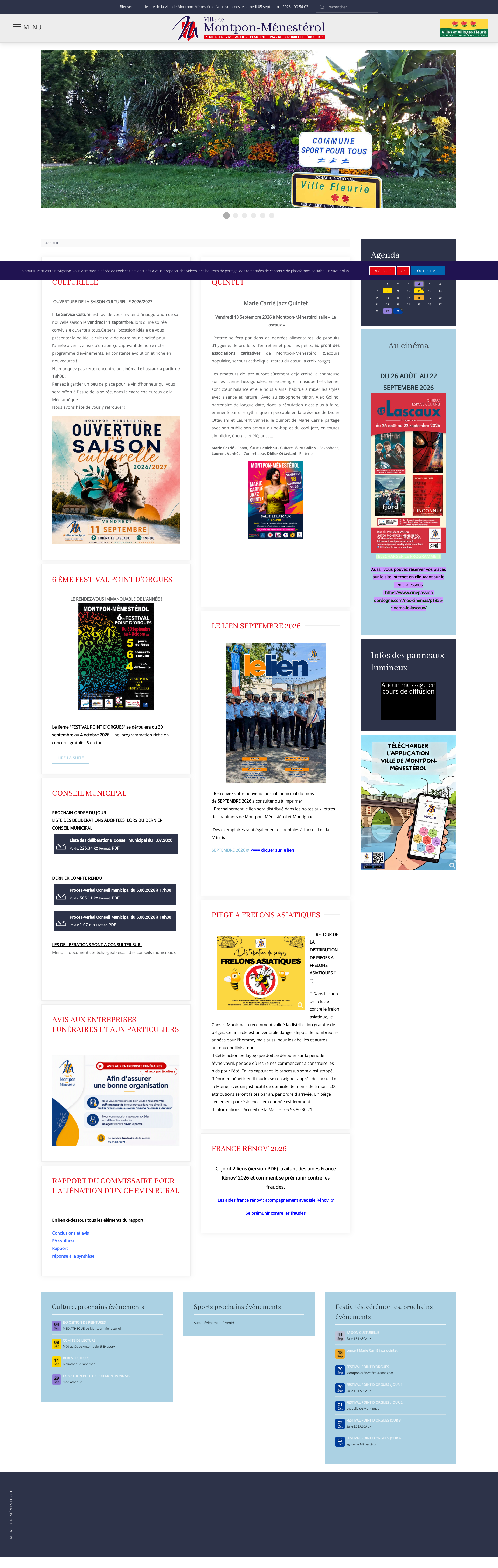 Aperçu du site