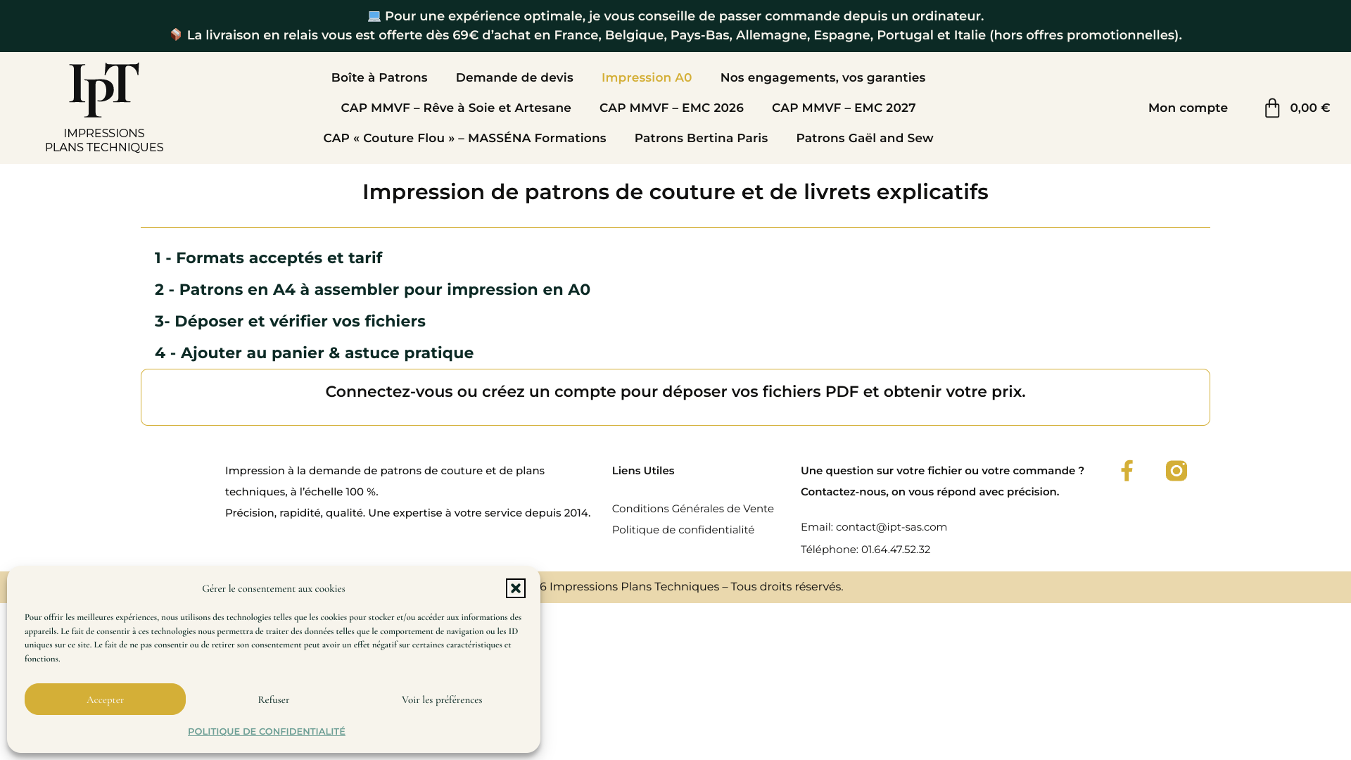 Aperçu du site