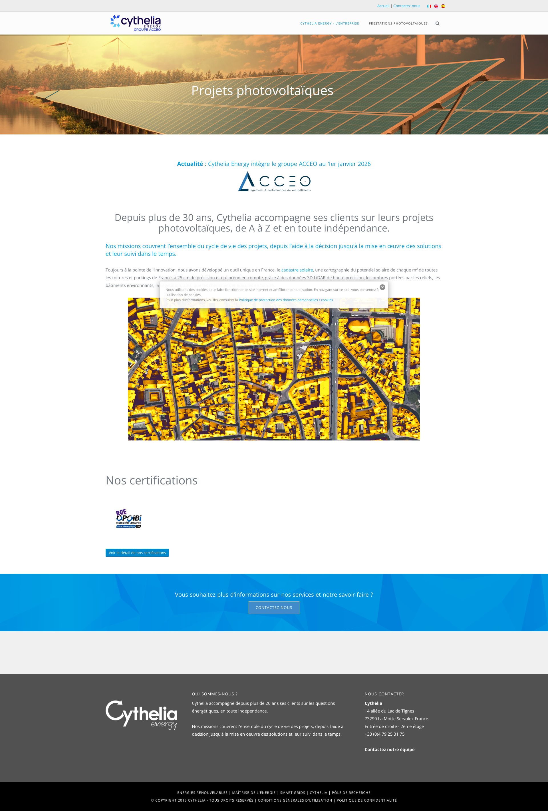 Aperçu du site
