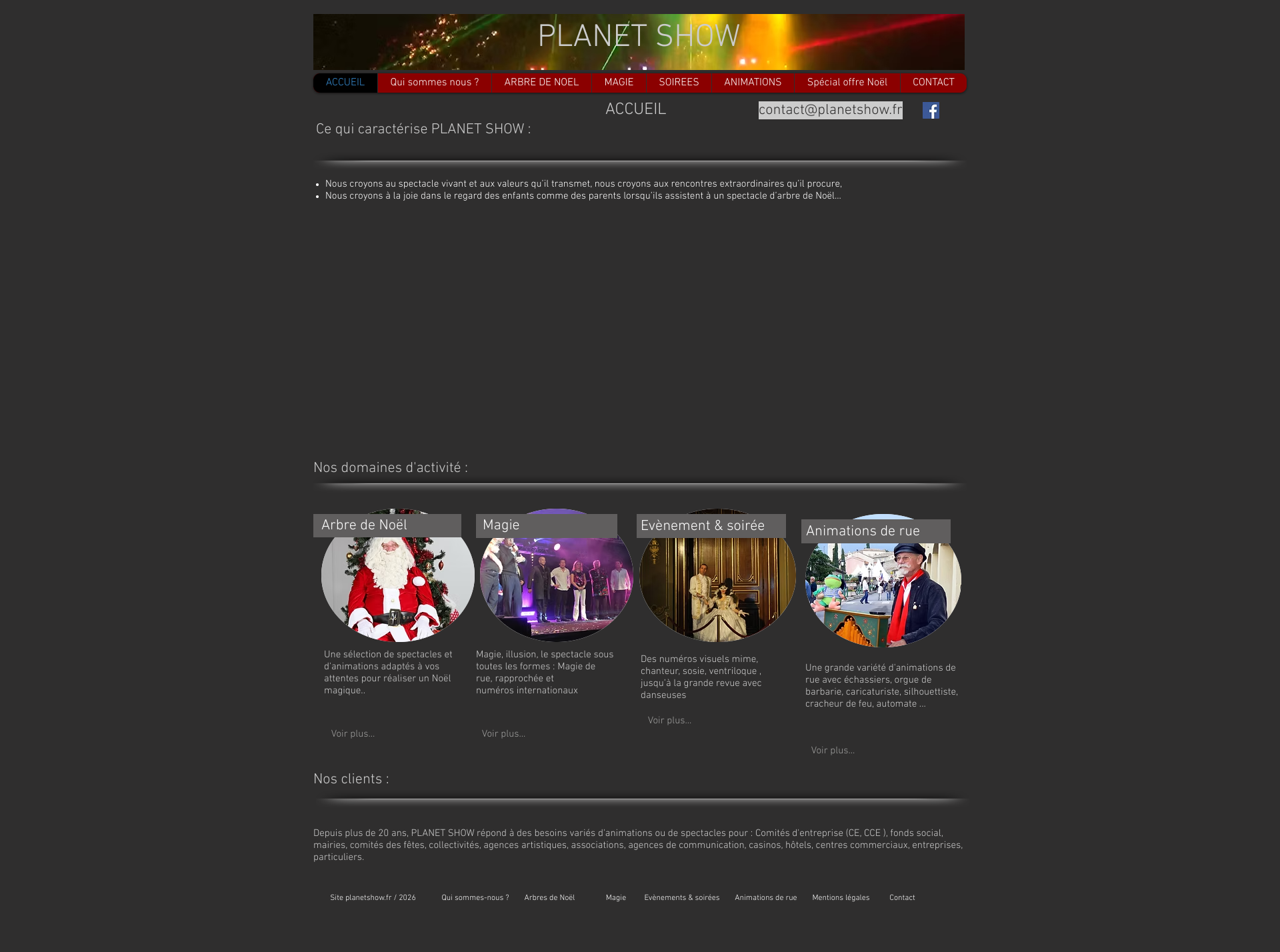 Aperçu du site