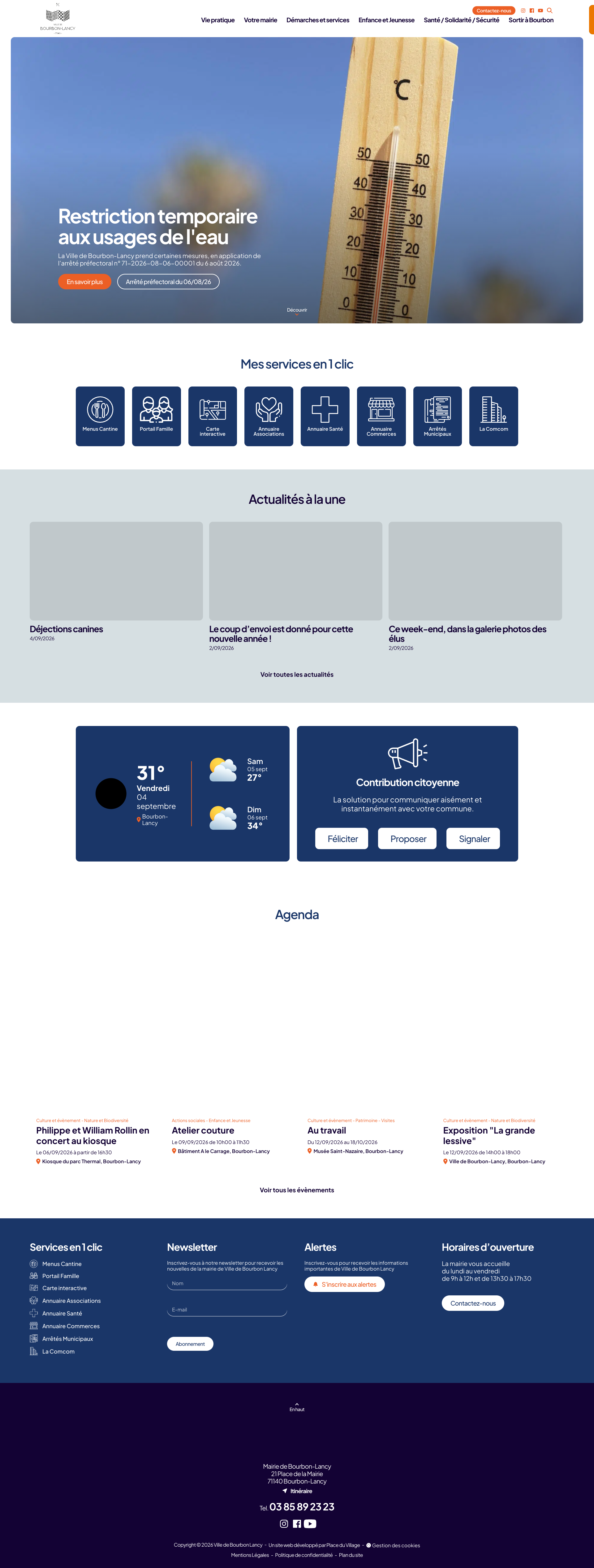 Aperçu du site