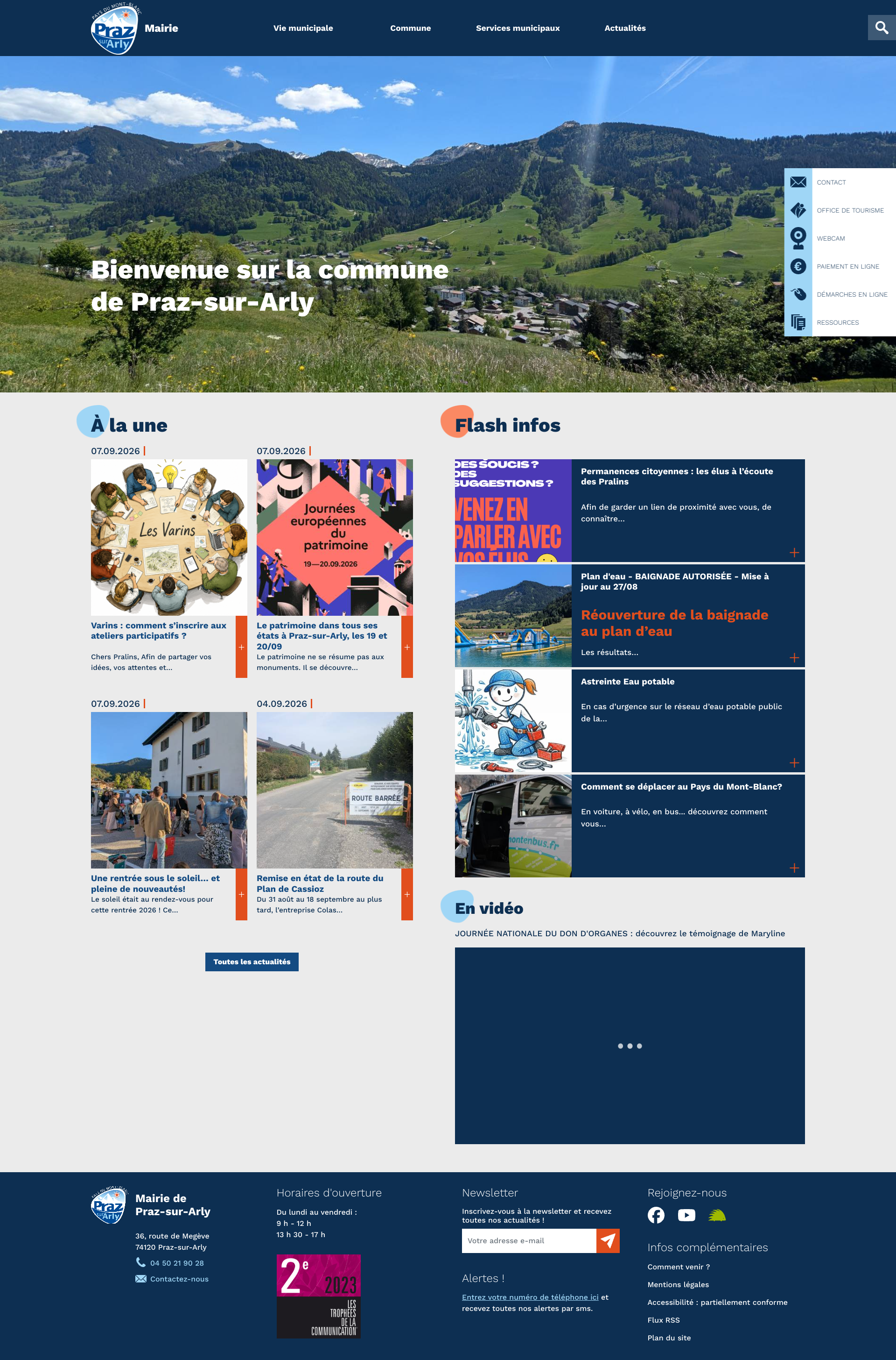 Aperçu du site