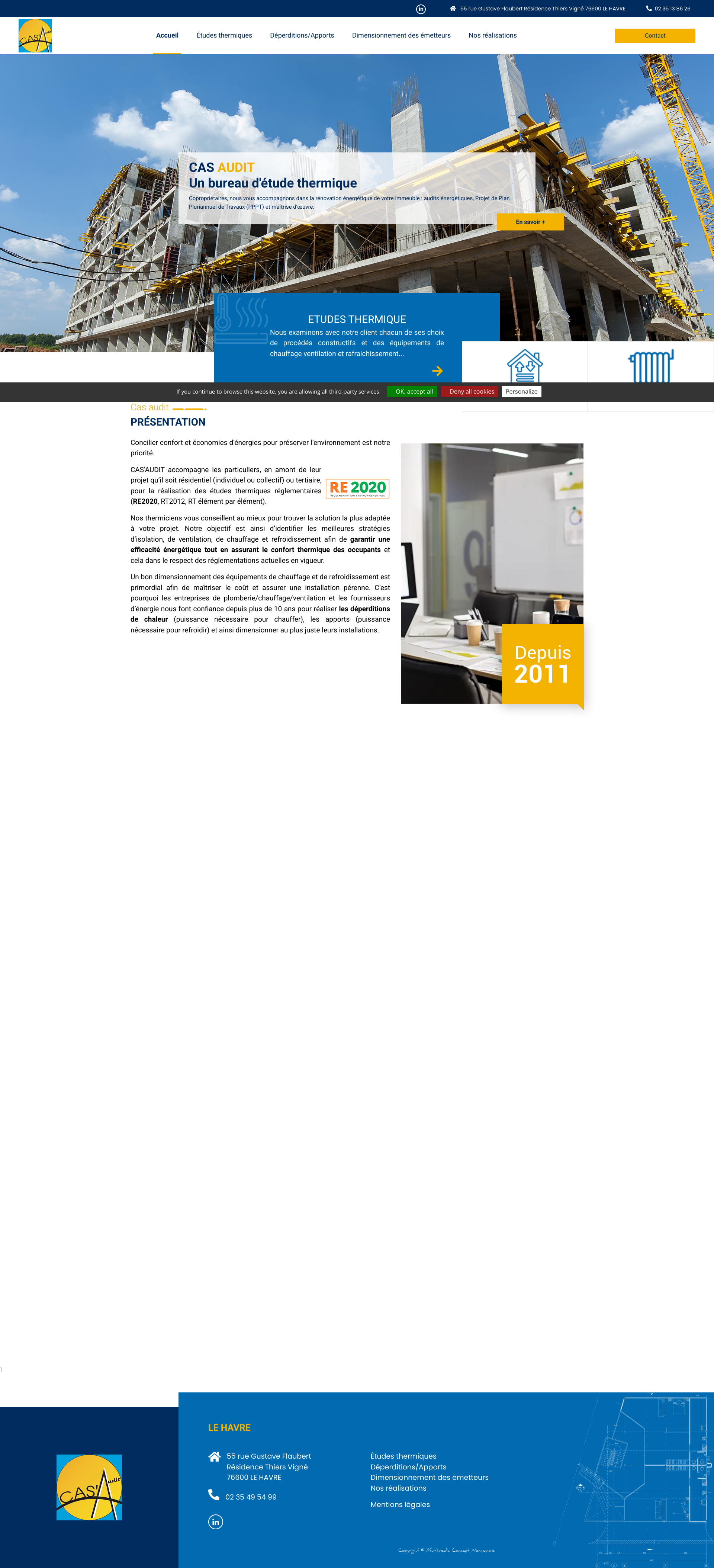 Aperçu du site